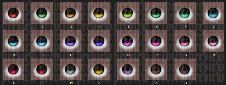Crosshairs Eye Textures for Sunny Head
