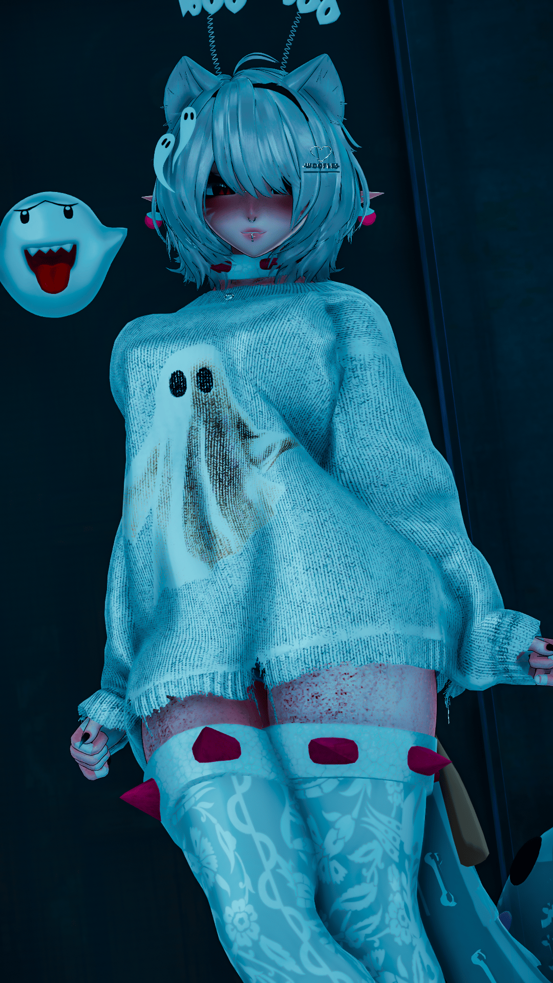 Boosie the Ghost PC+Quest+VRCFT+Femboy