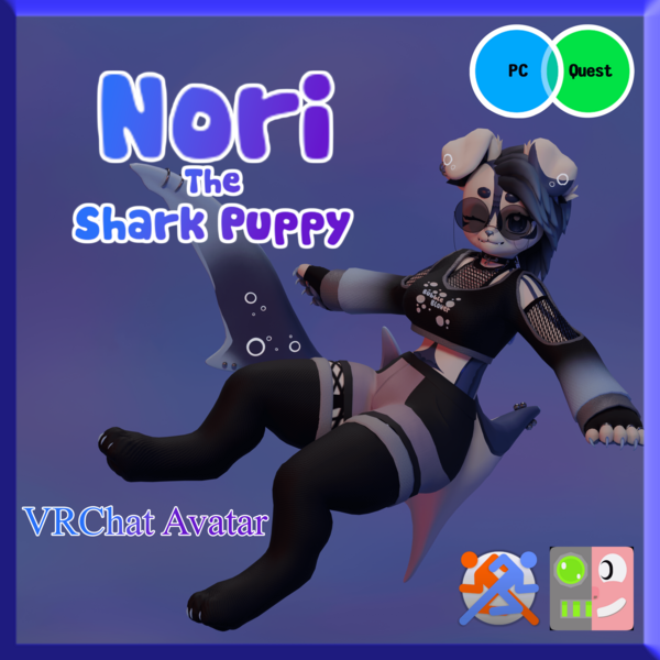 Nori the Shark Puppy (VRChat Avatar)