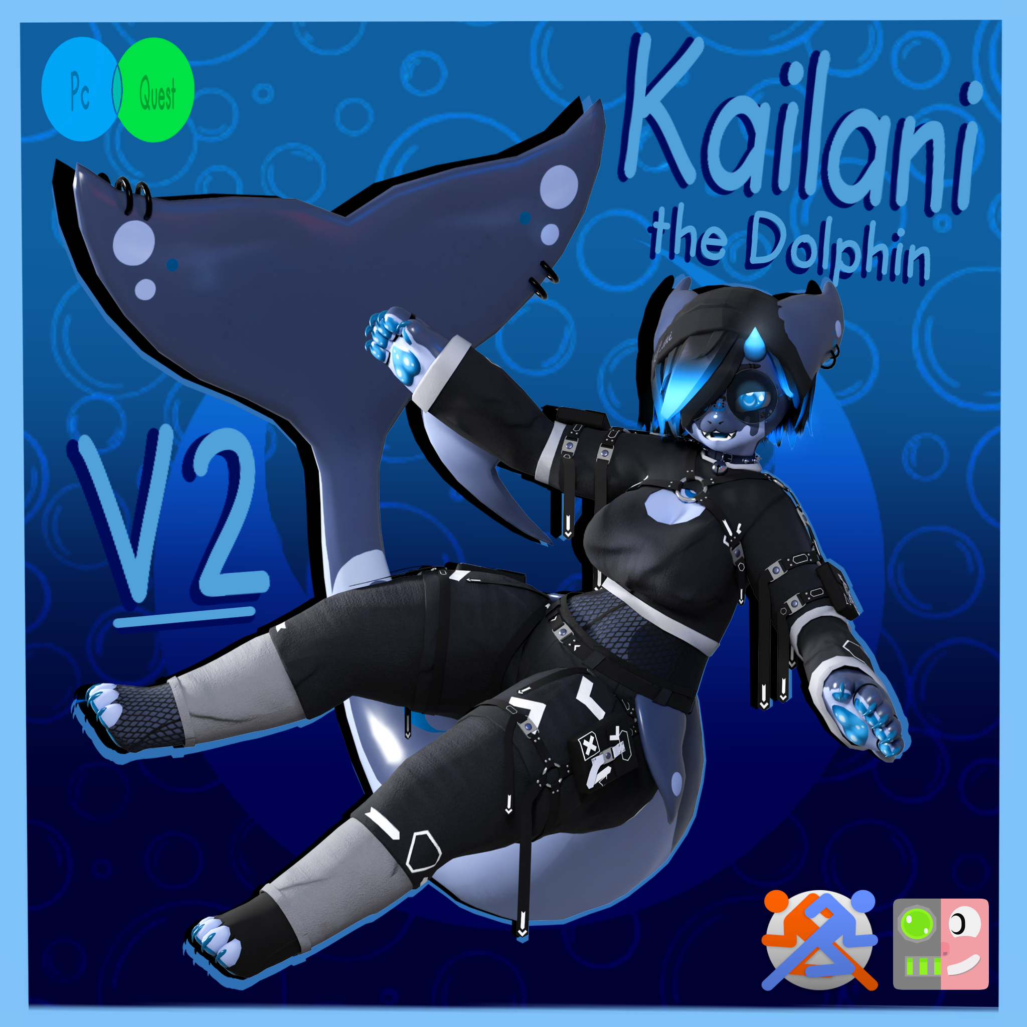 Kailani the Dolphin V2 (Vrchat Avatar)