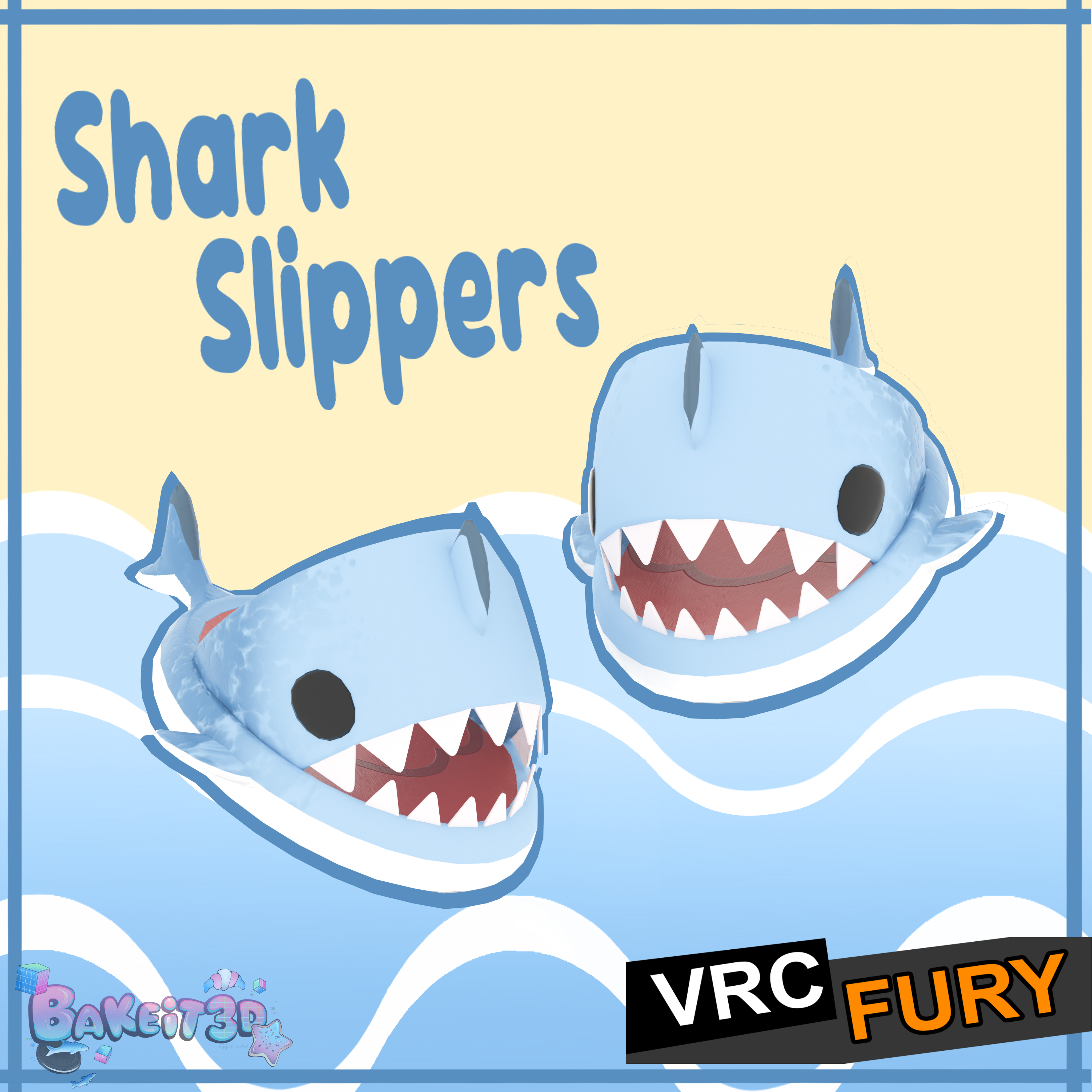 Shark Slippers (PERSONAL/COMMERCIAL LICENSE)