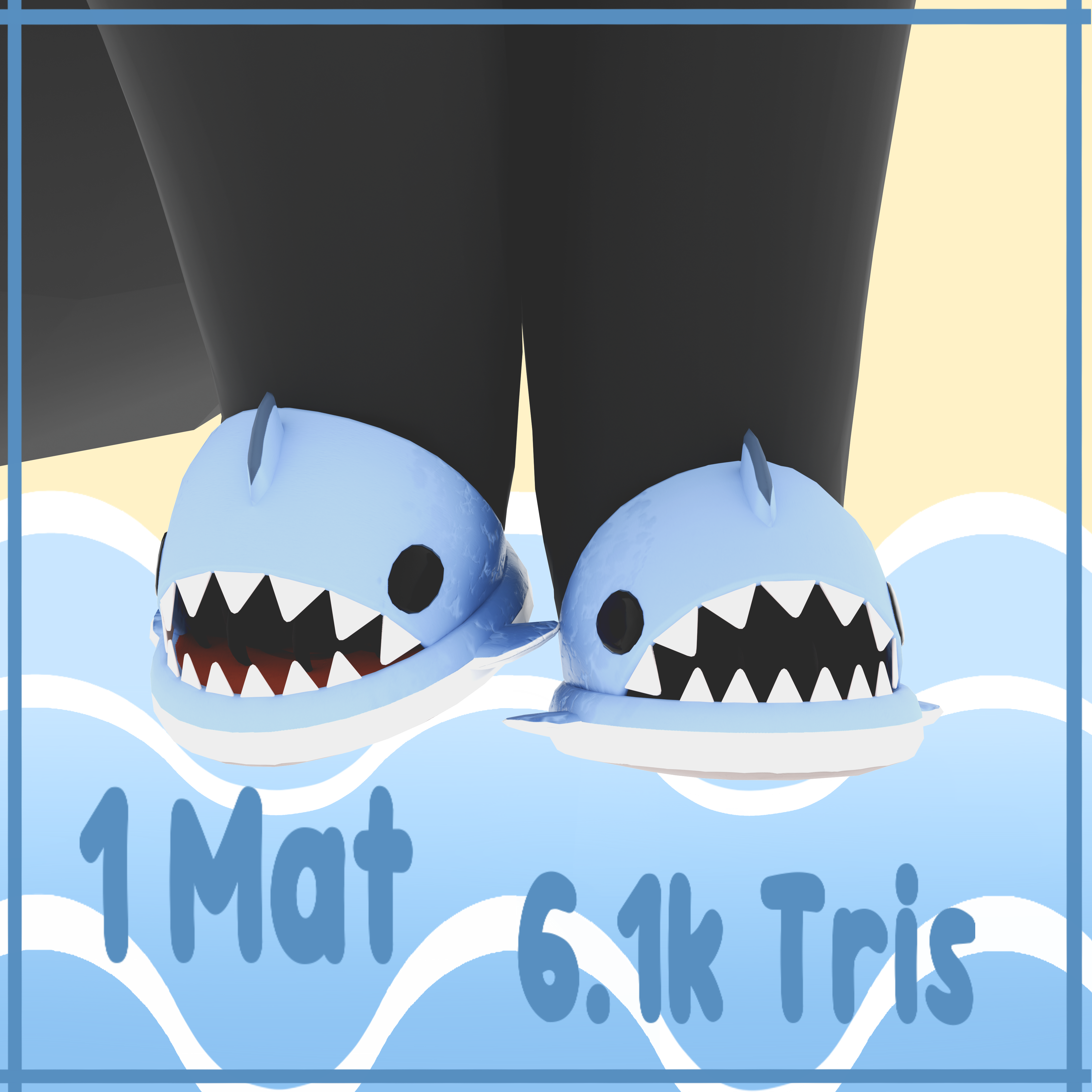 Shark Slippers (PERSONAL/COMMERCIAL LICENSE)
