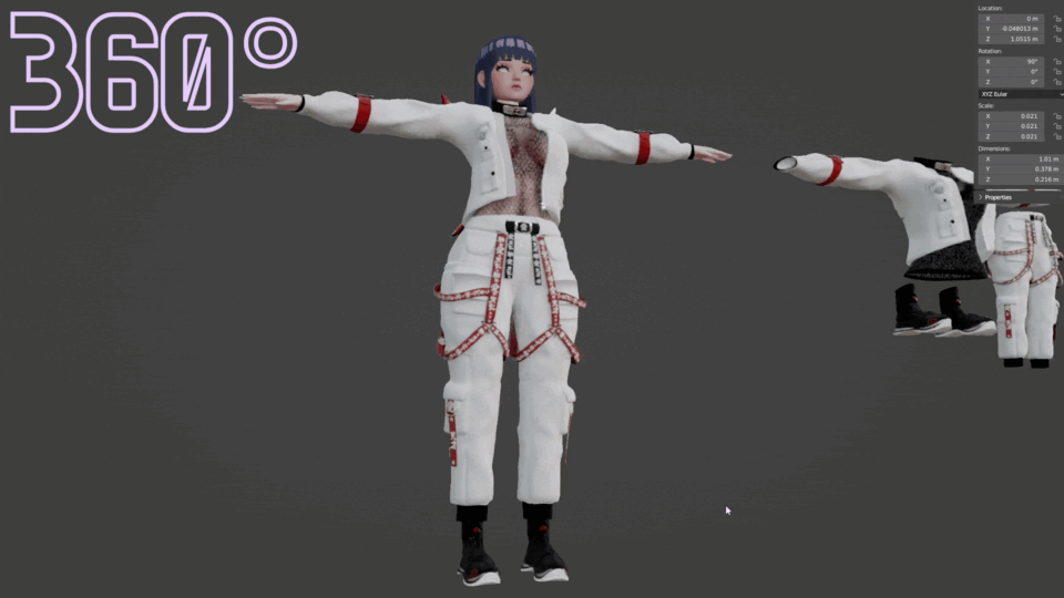 Cyber Shinobi Outfit + Katana