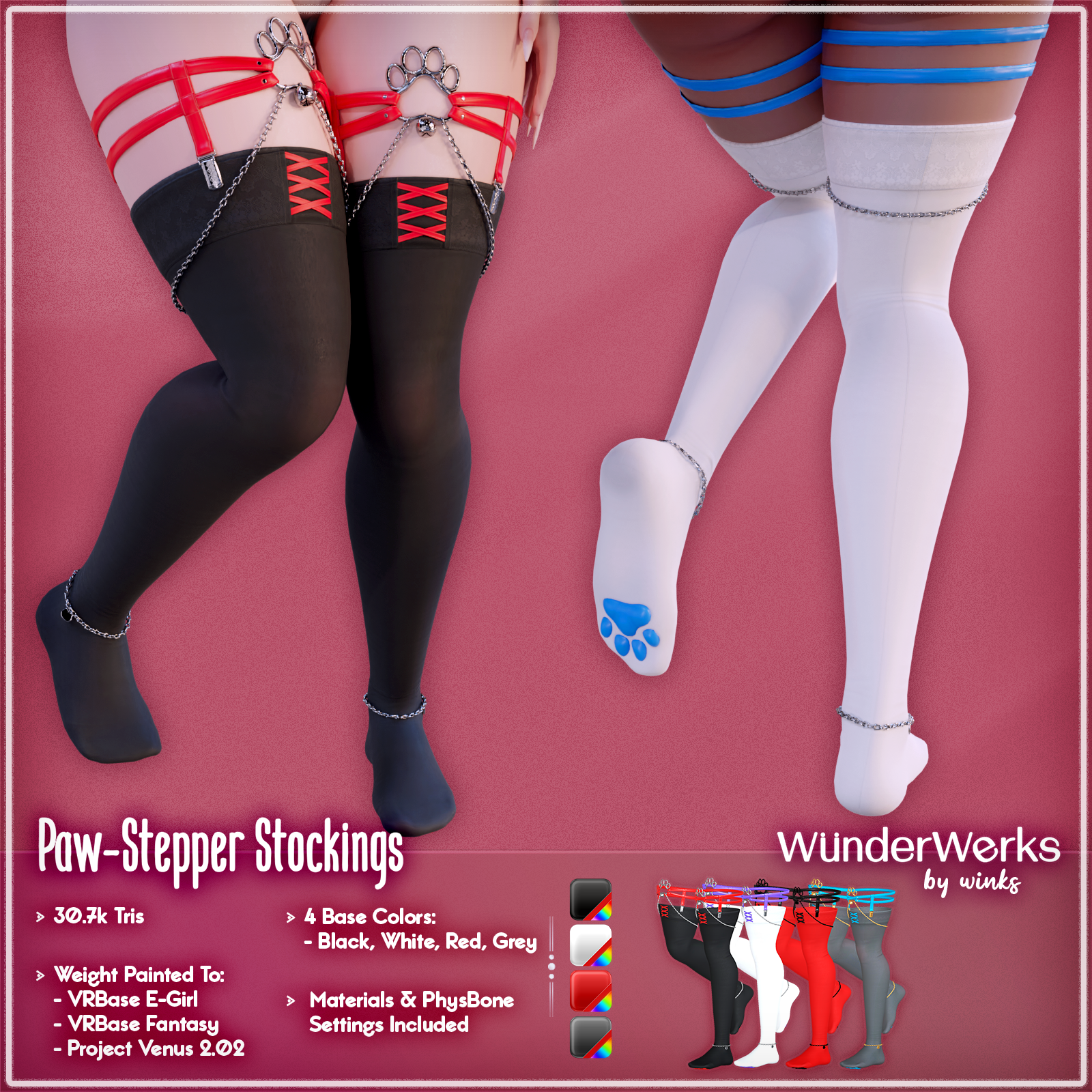 Paw-Stepper Stockings