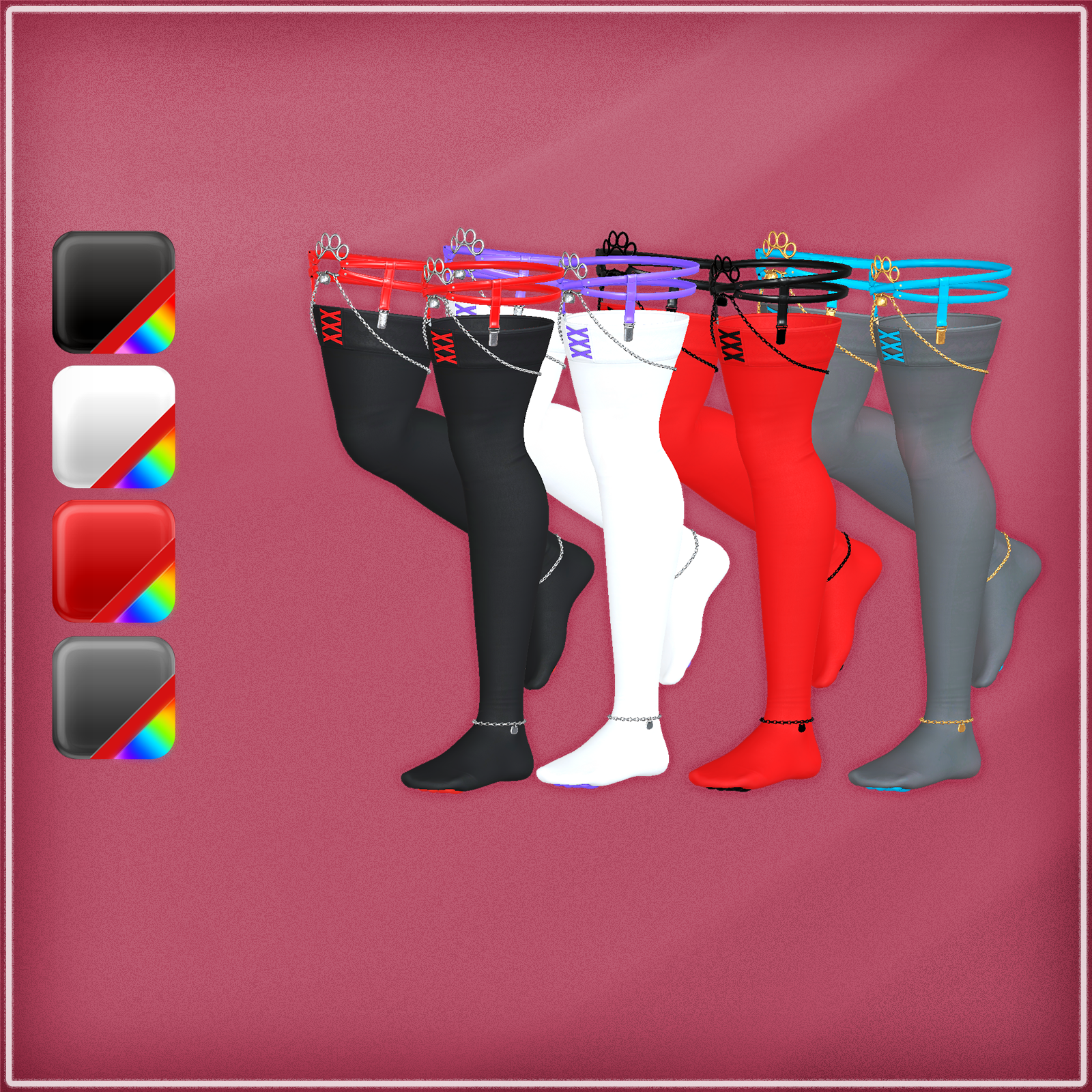 Paw-Stepper Stockings