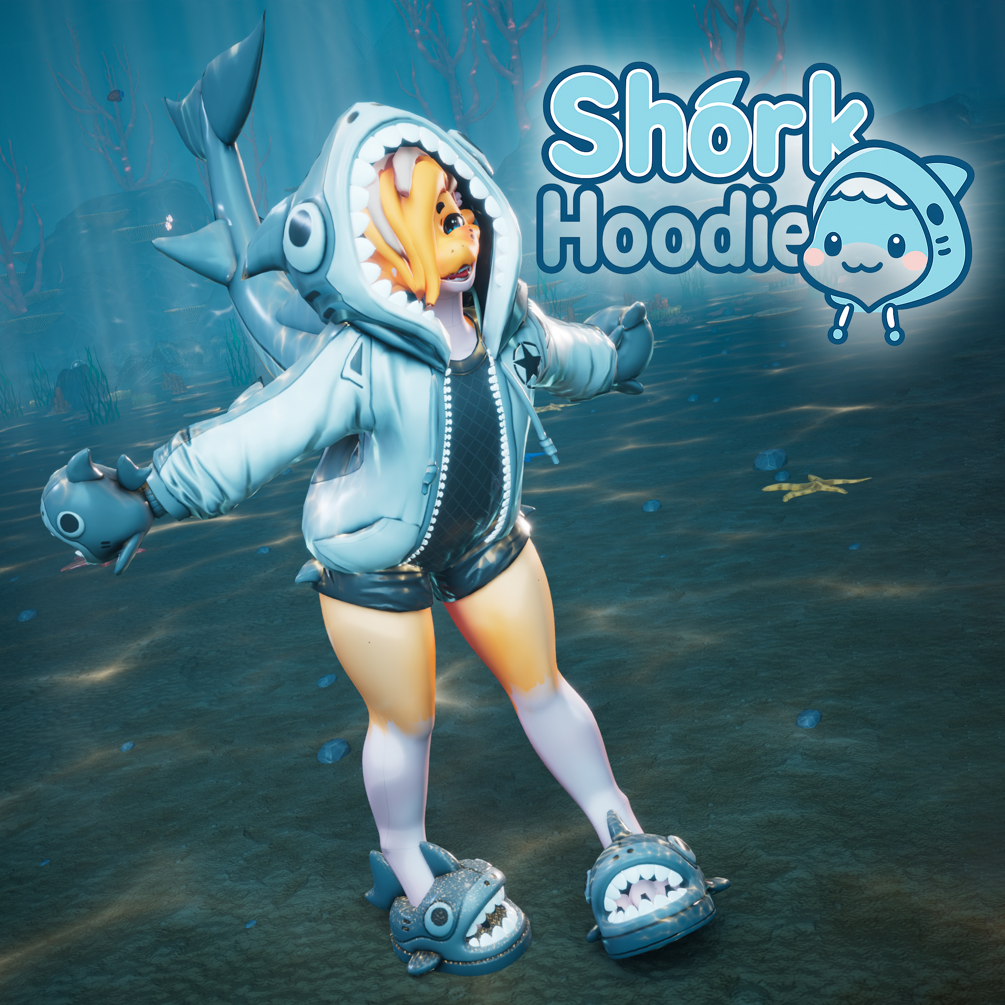  [ Delphy Kobo ] Shork Attack - Hoodie + Clothing
