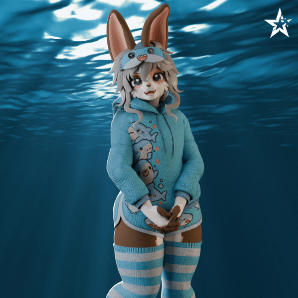 The Cozy Shark Pajama Set + Hair [ Biscotti Edition ]
