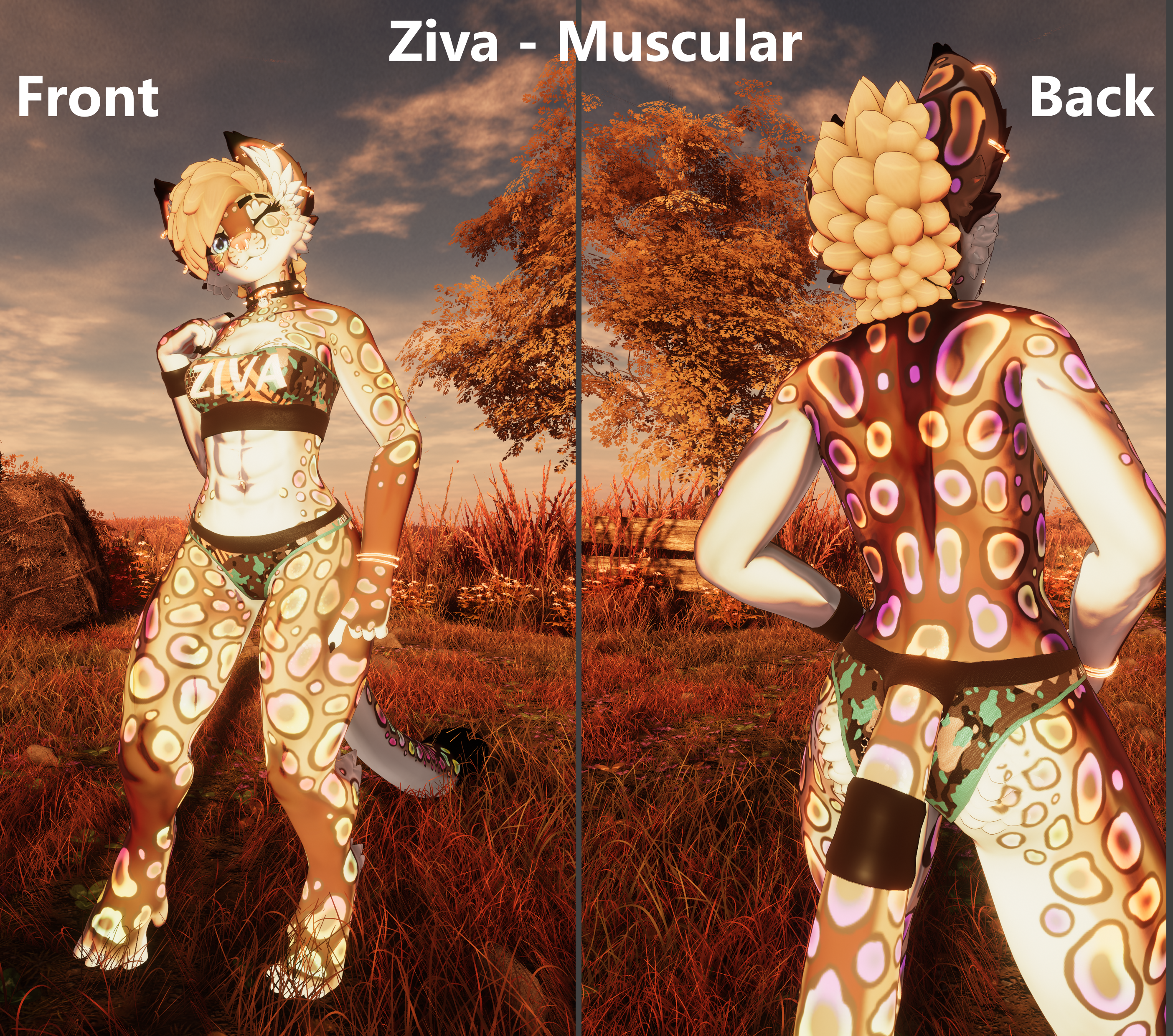 Ziva / Akiva Muscle Texture Map (Normal, AO, Decal)