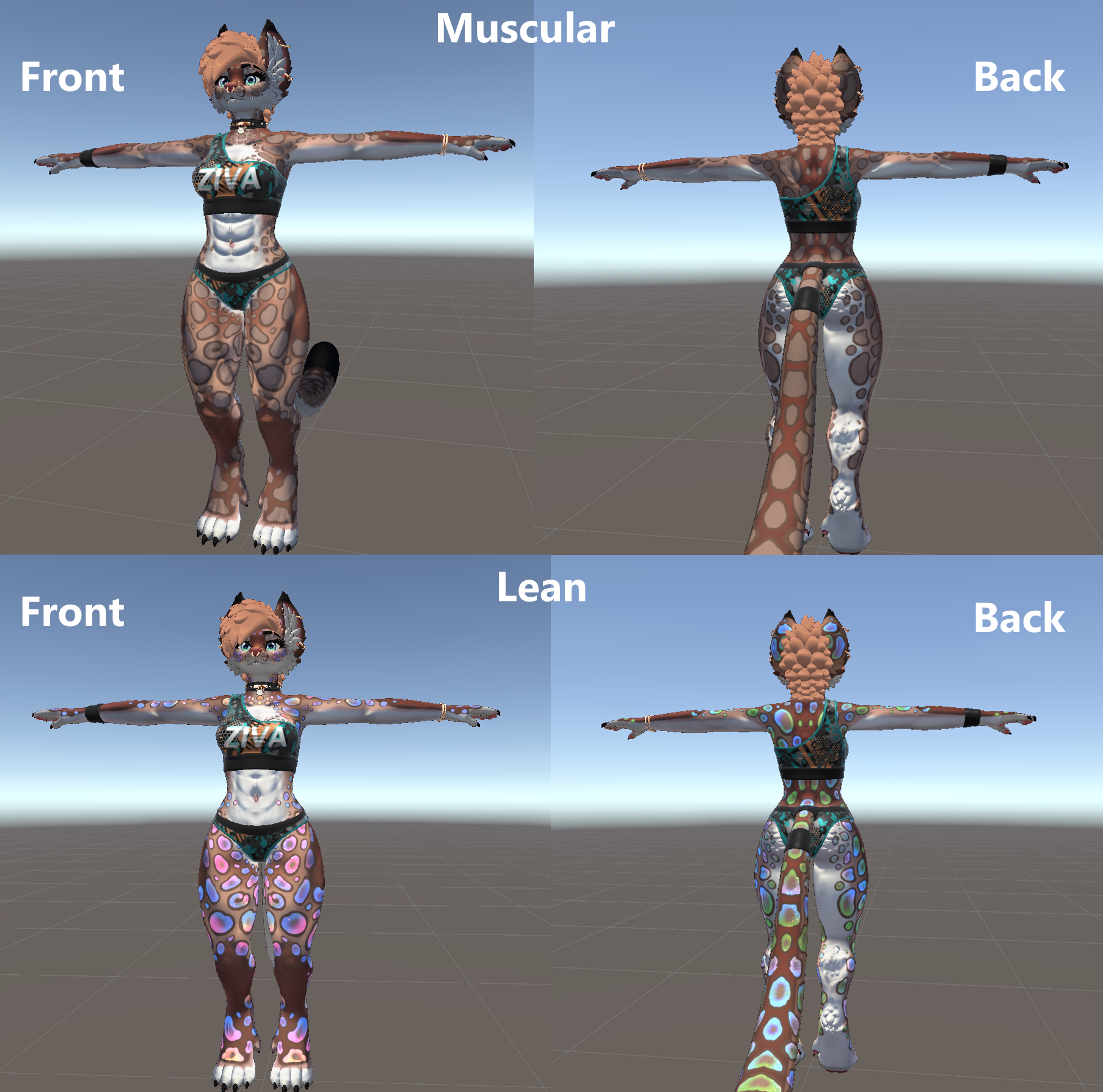 Ziva / Akiva Muscle Texture Map (Normal, AO, Decal)