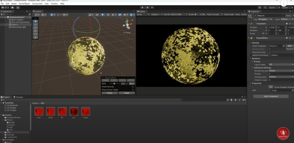 Unity VFX Graph:Post-it(Particles aggregate into models)