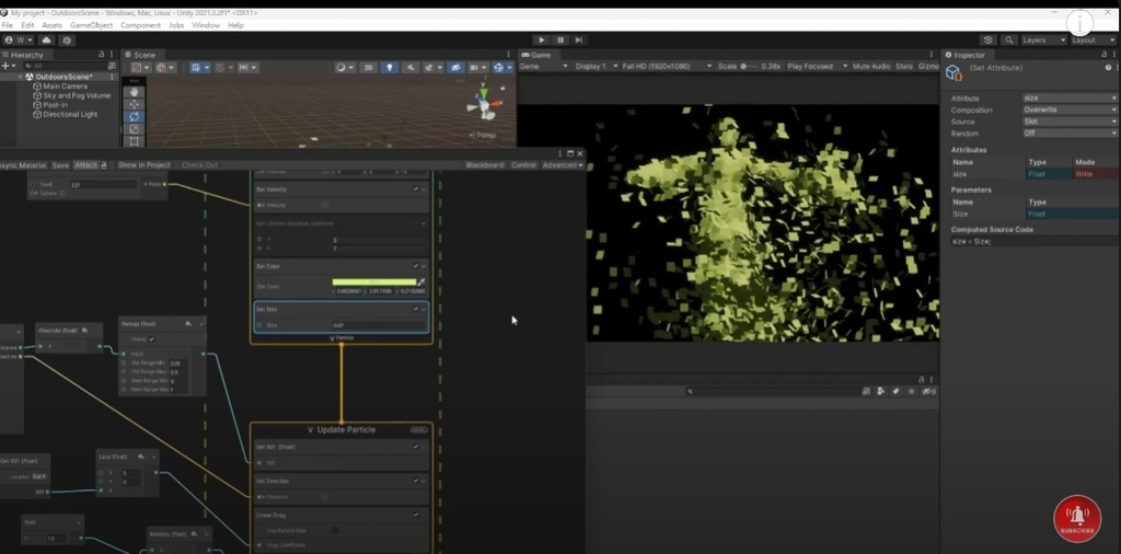 Unity VFX Graph:Post-it(Particles aggregate into models)