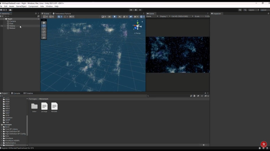 Unity VFX Graph:Galaxy and Meteor