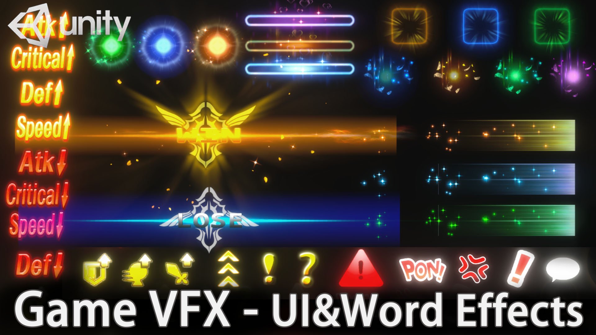 Unity Game VFX - UI & Word Effect Collection
