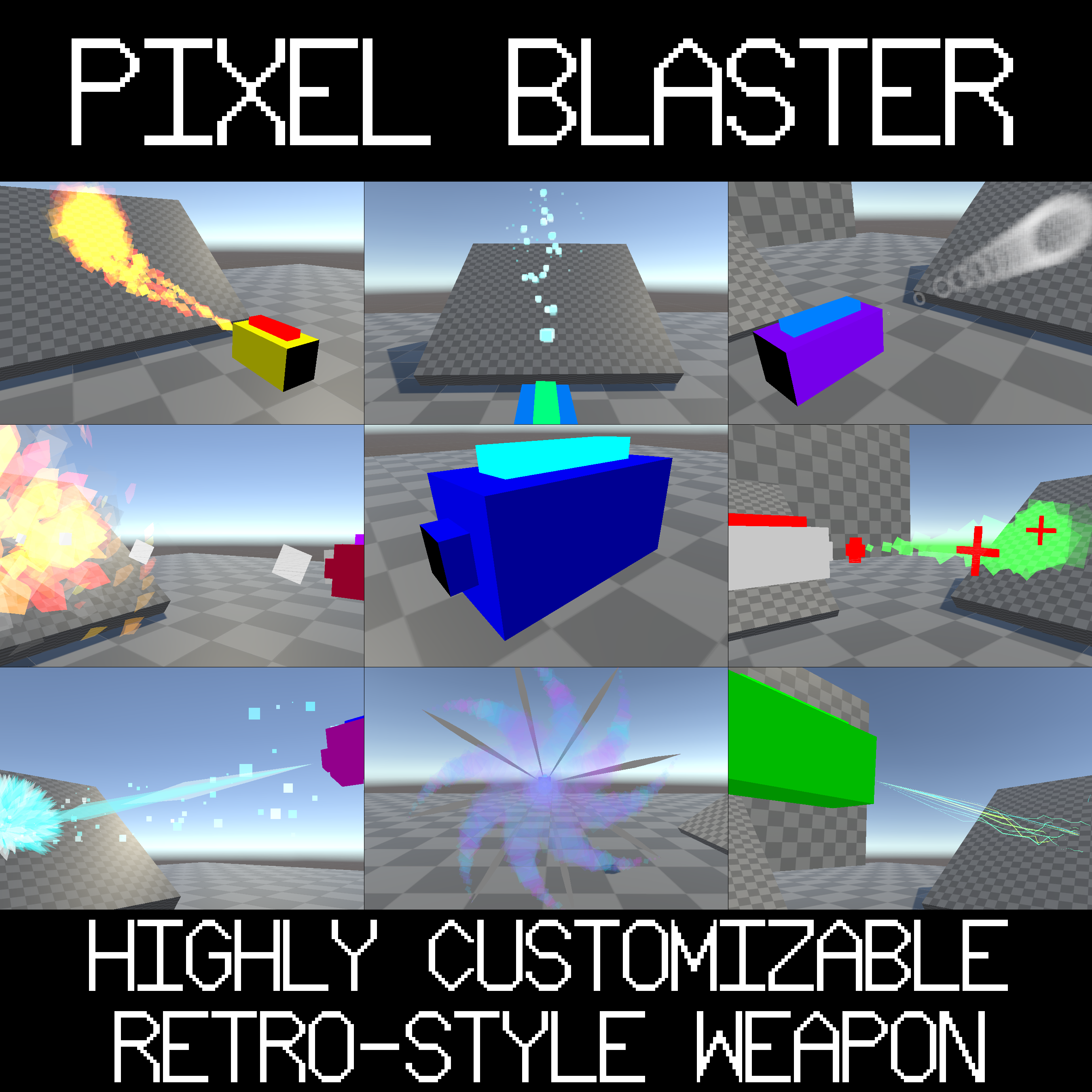 VRChat Pixel Blaster - Customizable Retro Weapon