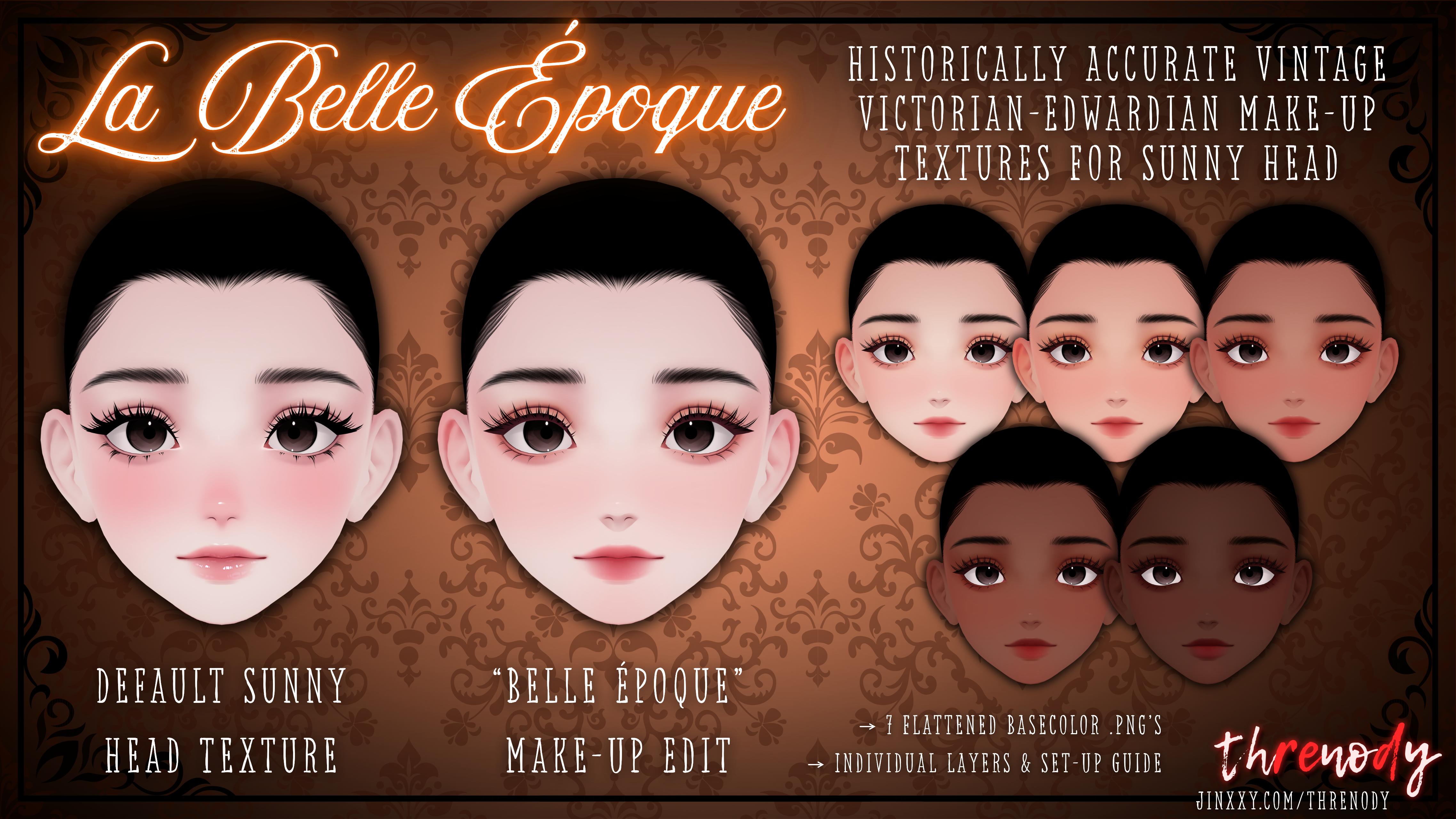 “La Belle Époque” ー Victorian Make-Up Textures 「SUNNY Head, HONEYLAB Head」