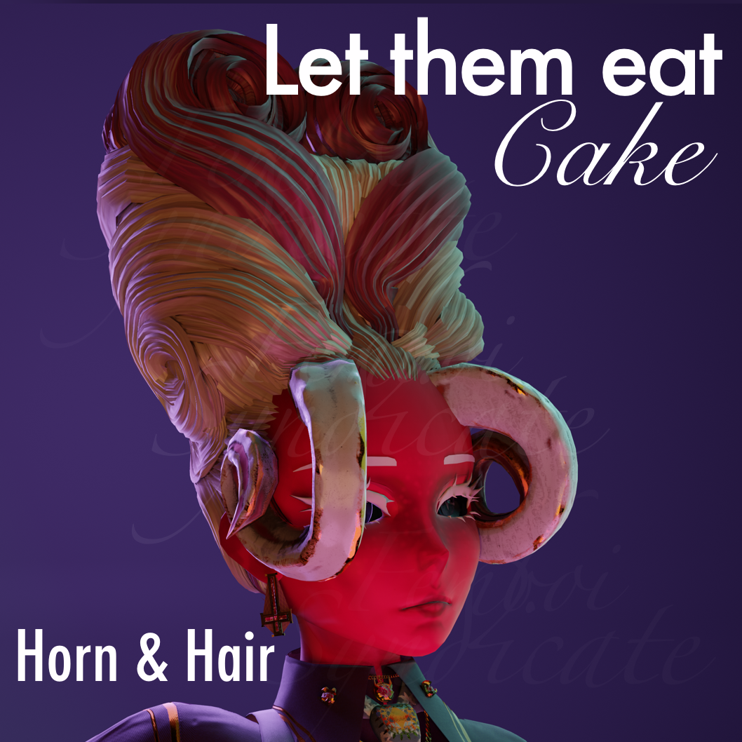 "Let them Eat Cake" Hair & Horns Set