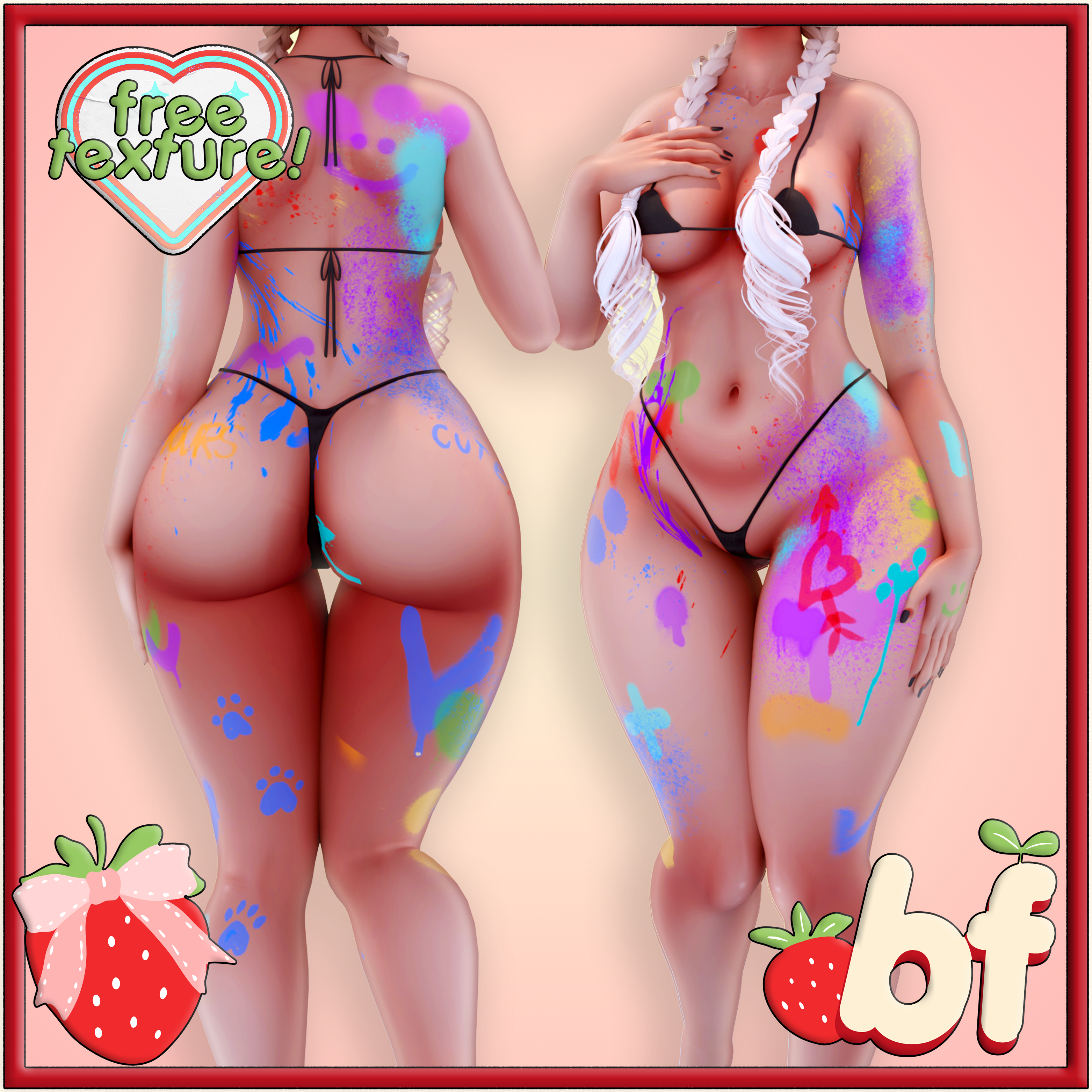 FREE - Paintball (Egirl Tattoos) (Paint Splatters)