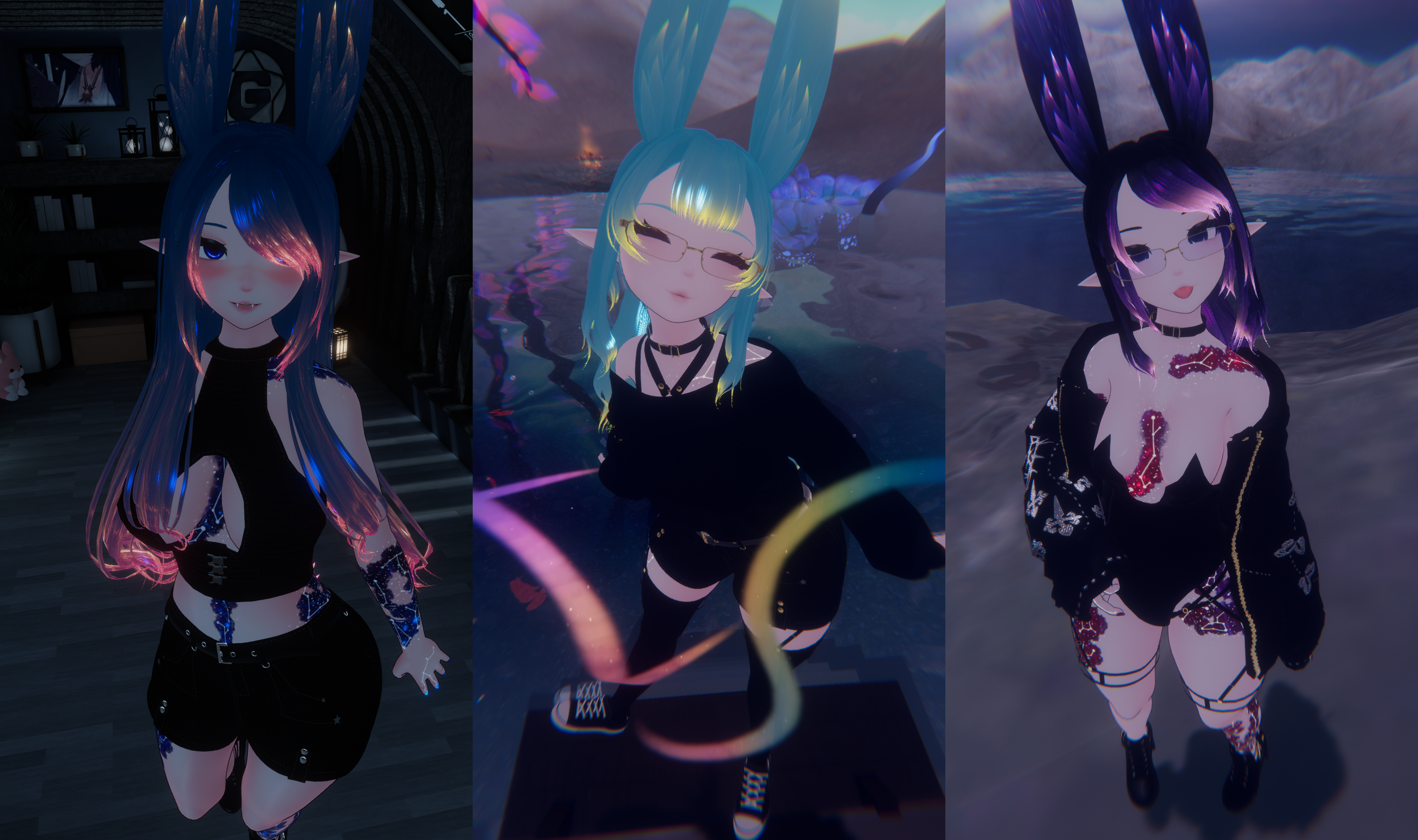 Blue the Space Bunny ππ (PC, OPTI, QUEST, VRCFT / Face Tracking, SPS, Gogo Loco)