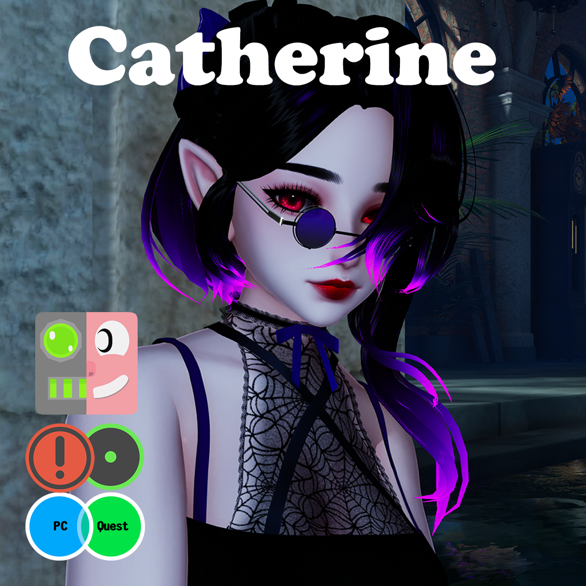 Catherine the "Vampire" Hunter π§ββοΈπ§ (PC, OPTI, QUEST, GOGO, SPS , VRCFT / Face Tracking)