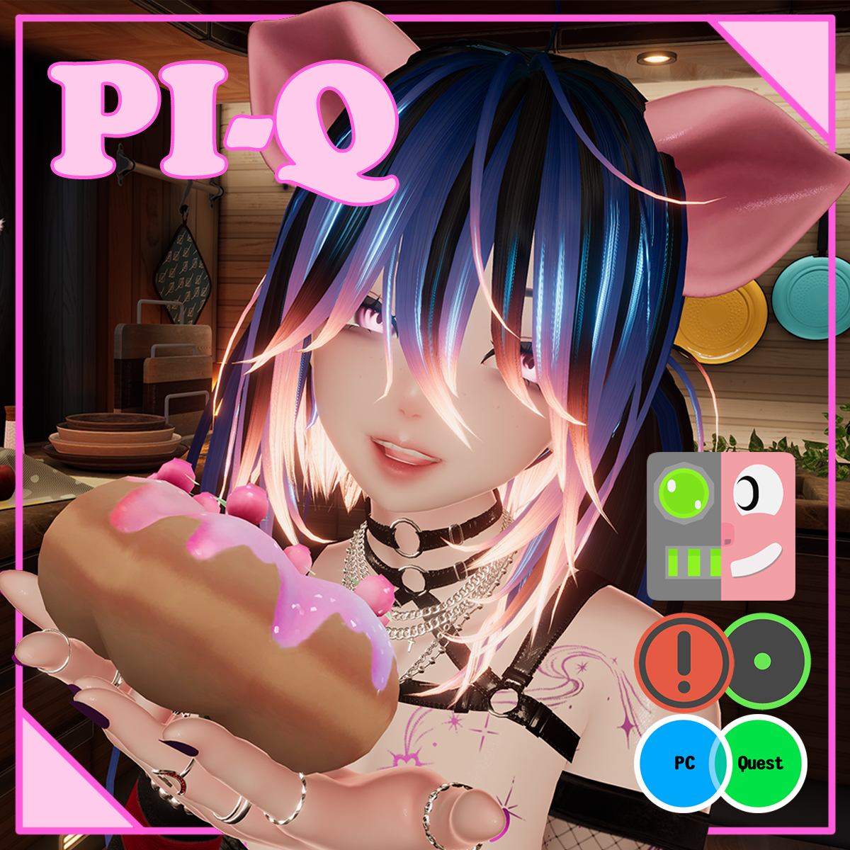 PI-Q the Hungry Piggy π· (Female / Femboy, PC, OPTI, QUEST, Gogo, VRCFT / Face Tracking, SPS, Lolipop)