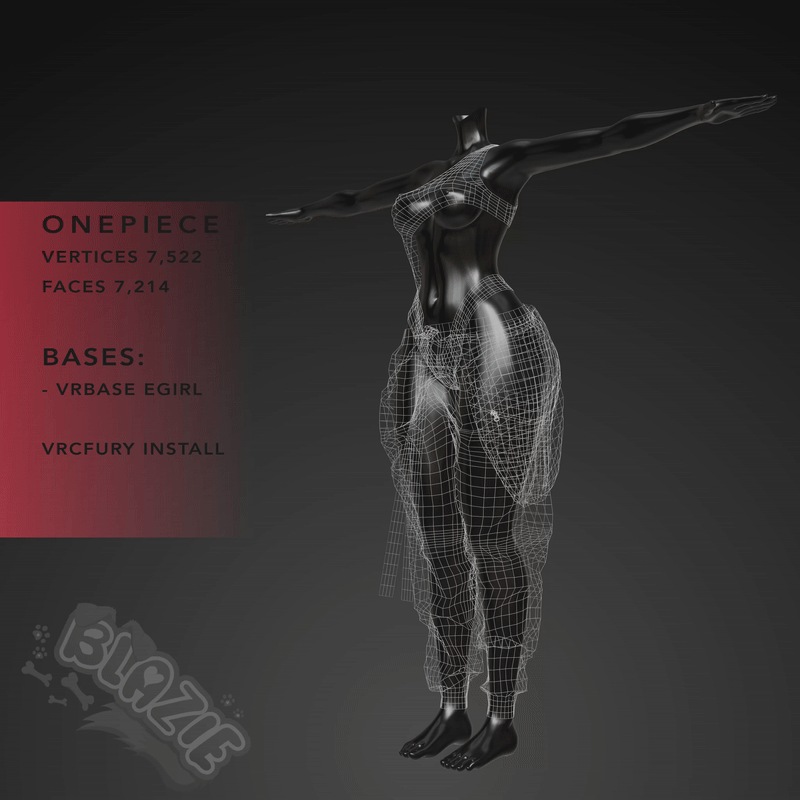 OnePiece Swimwear / Pants (VRChat Outfit VRBASE EGIRL)
