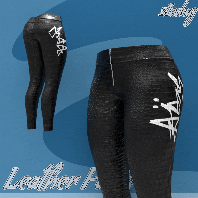 Leather Crocodile Pants - created by z1edog