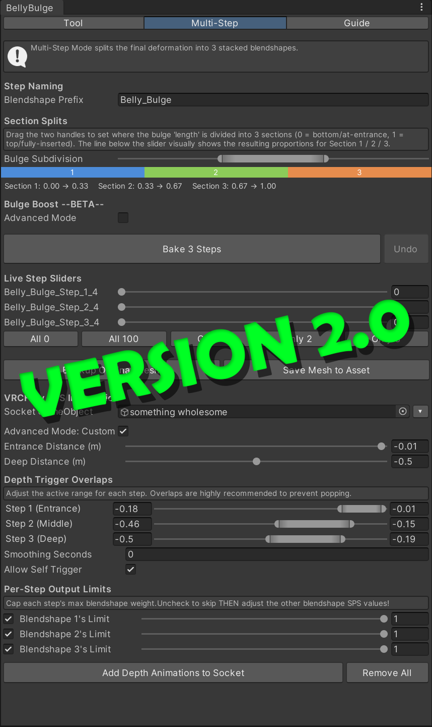 Universal Belly Bump and Mesh Deformation Tool for Unity