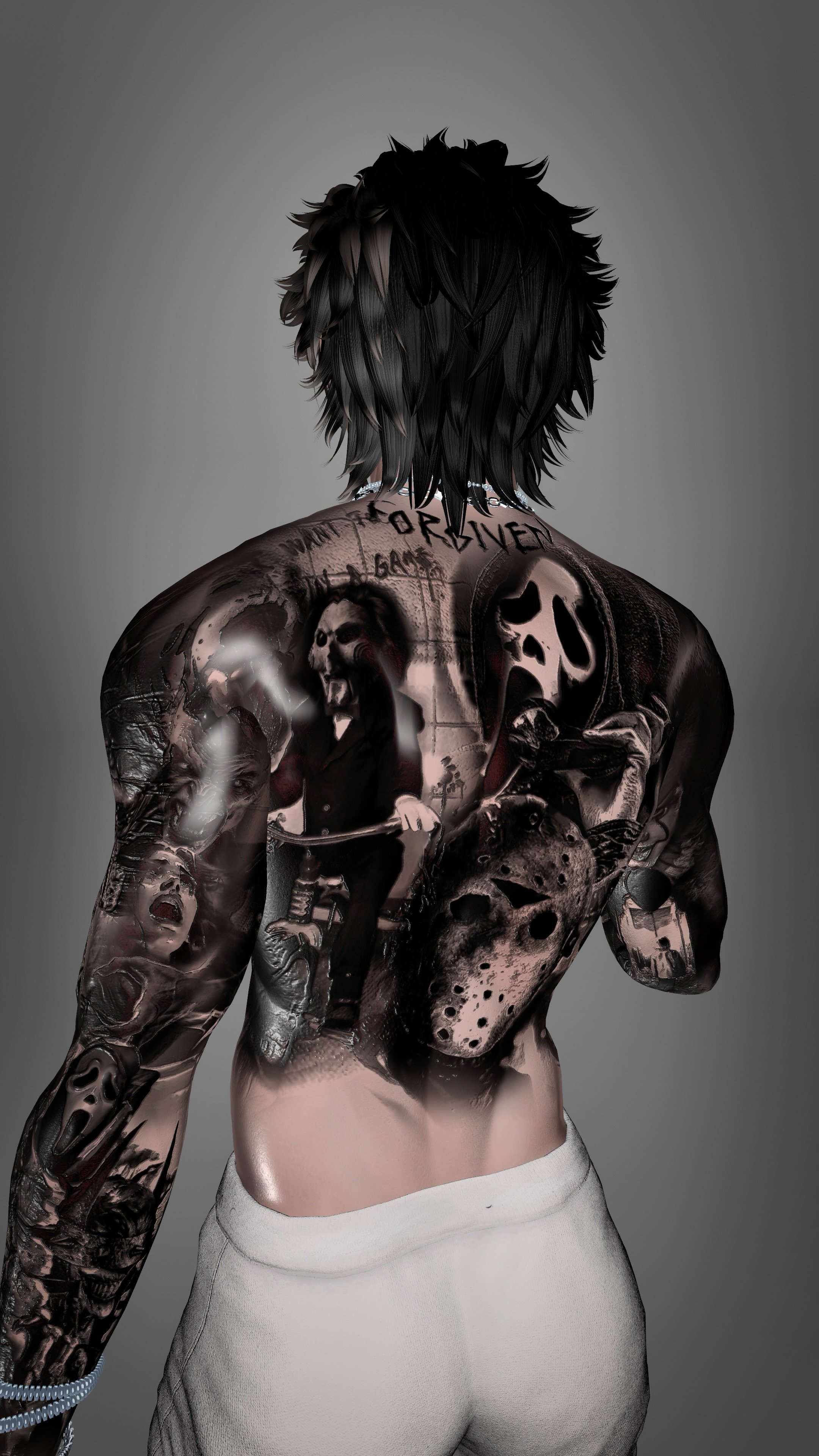 4K DEATH MALE BODY TEXTURE - HALLOWEEN