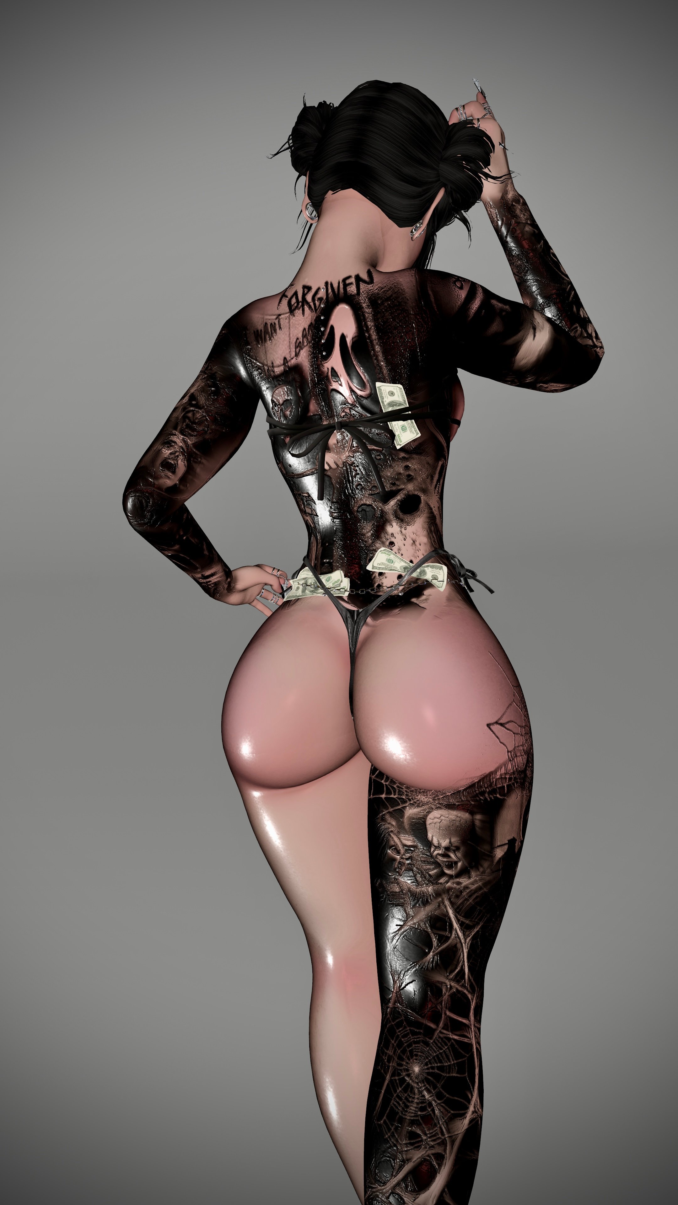 4K DEATH FEMALE BODY TEXTURE - HALLOWEEN