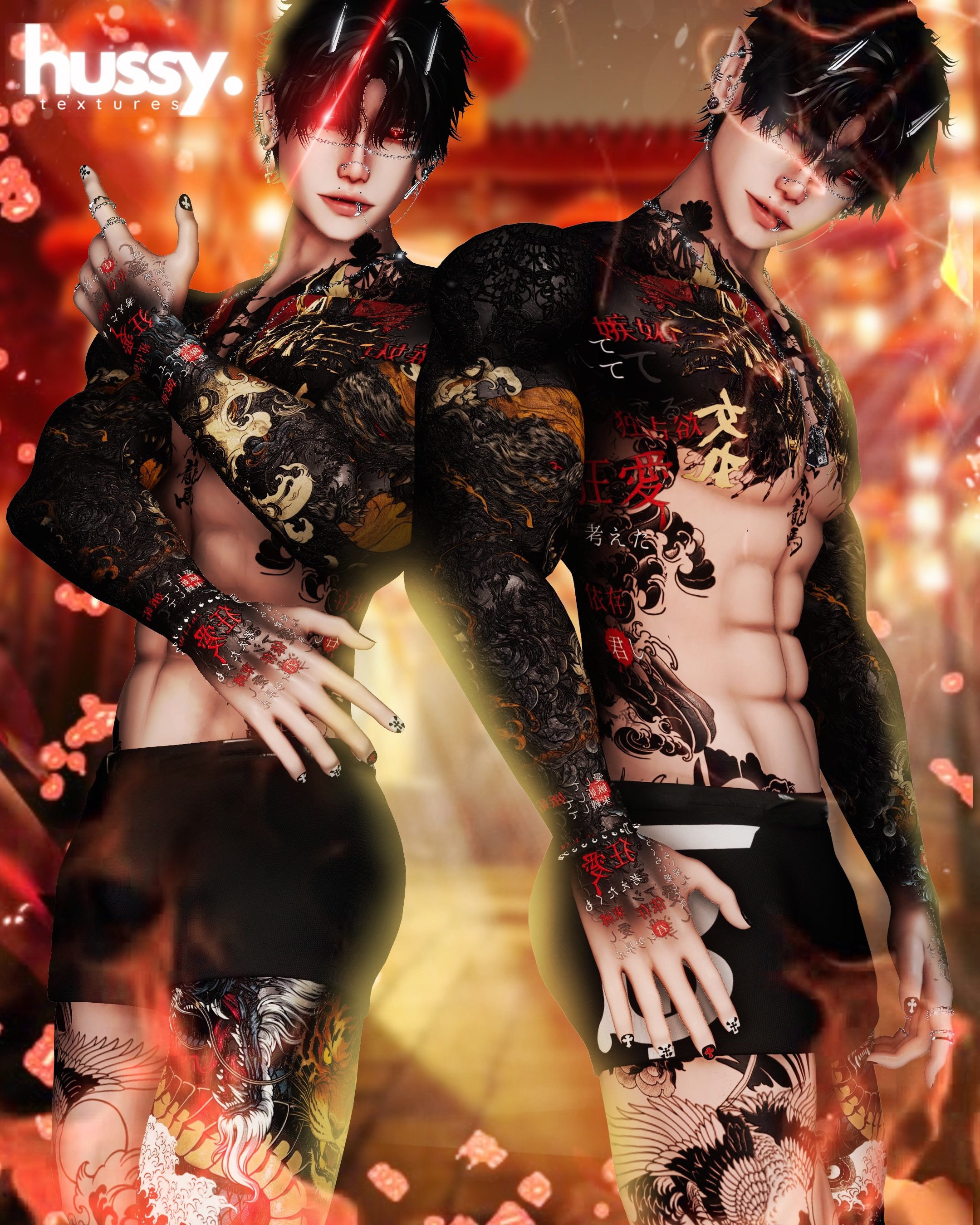 4K GEISHA MALE BODY TEXTURE - AKI/ACE/EXOV4