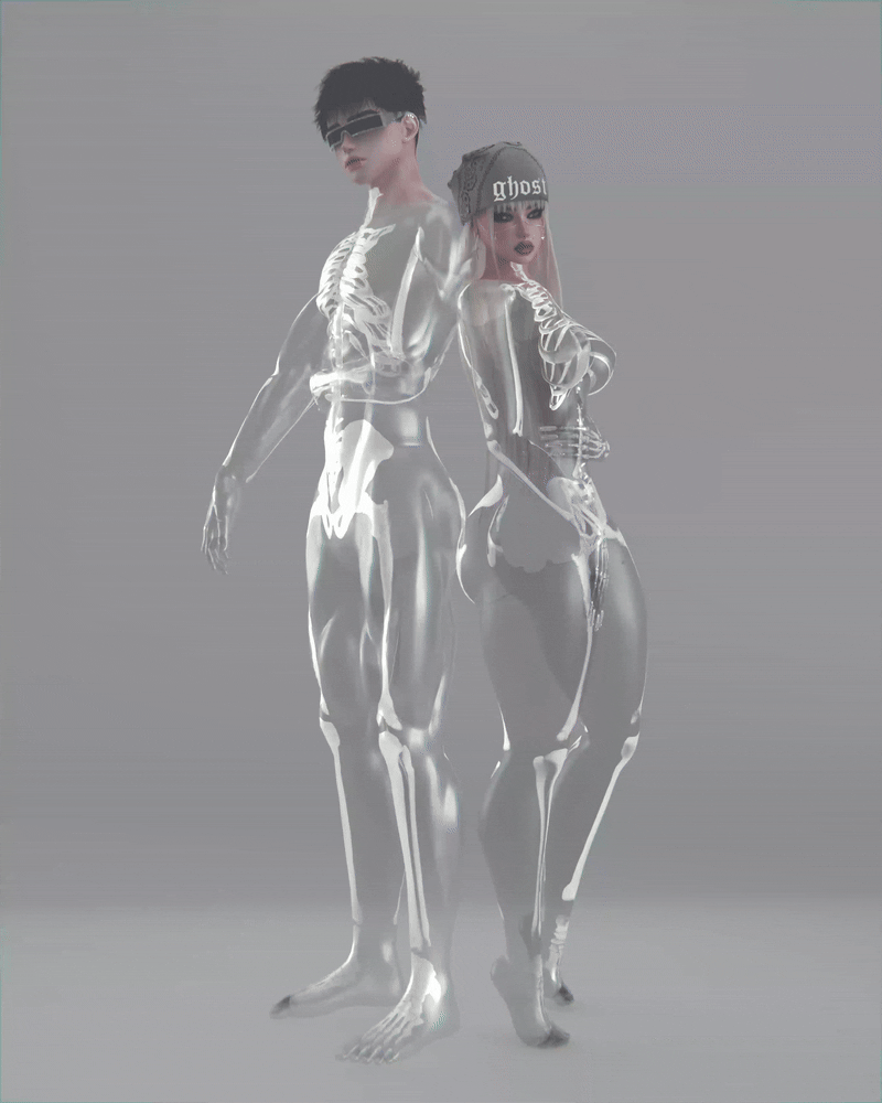 4K GHOST TRANSPARENT HALLOWEEN TEXTURE - FEMALE