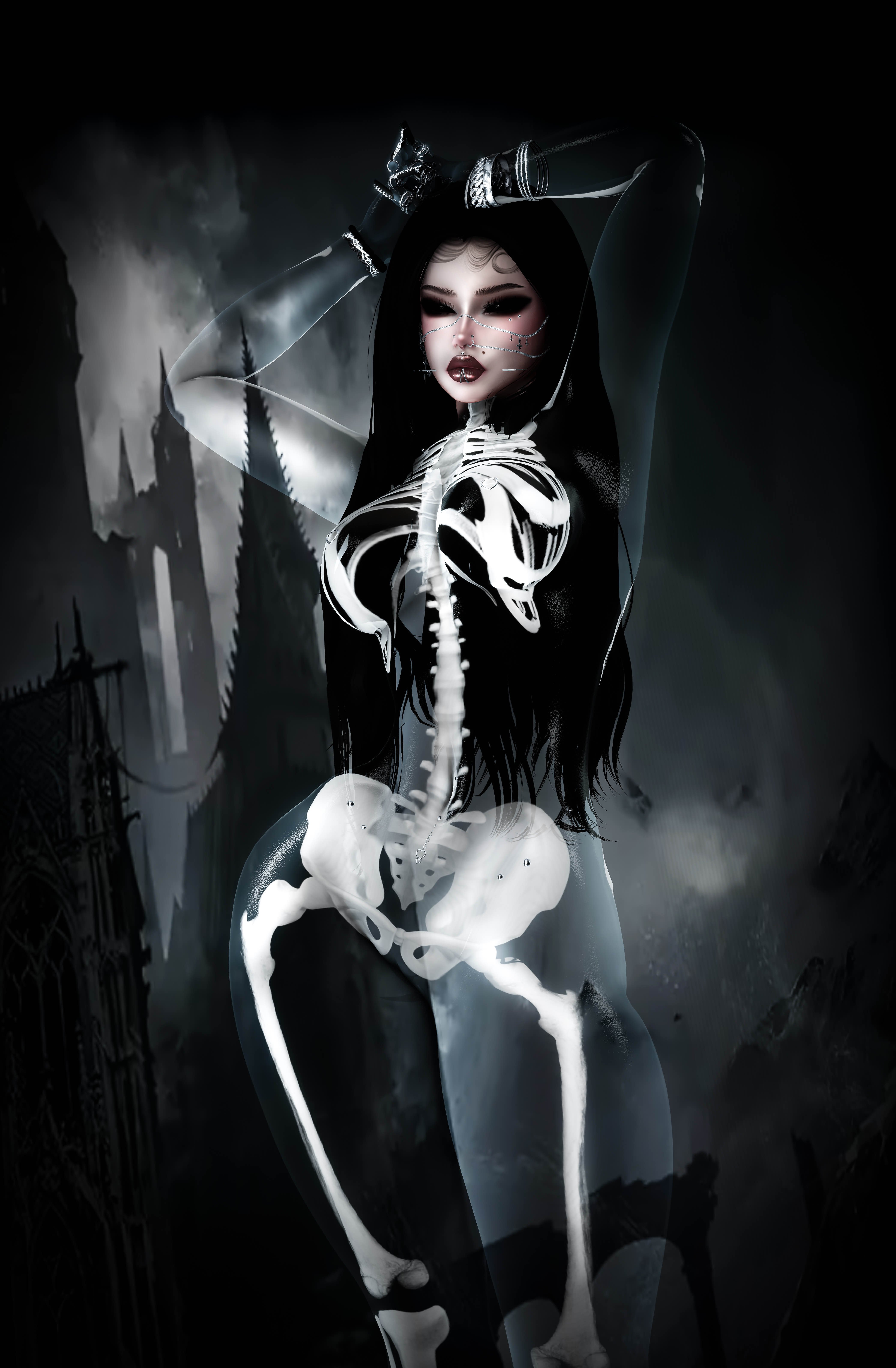 4K GHOST TRANSPARENT HALLOWEEN TEXTURE - FEMALE