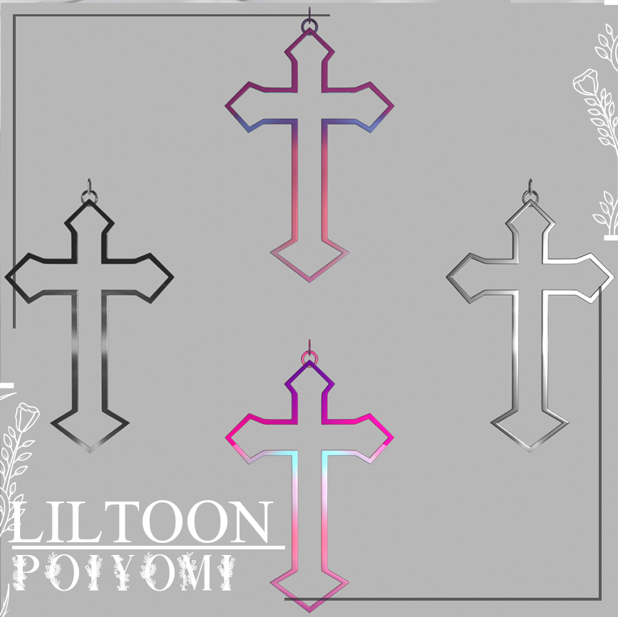 CRUCIS Earrings (Physbones Ready)【VRChat】