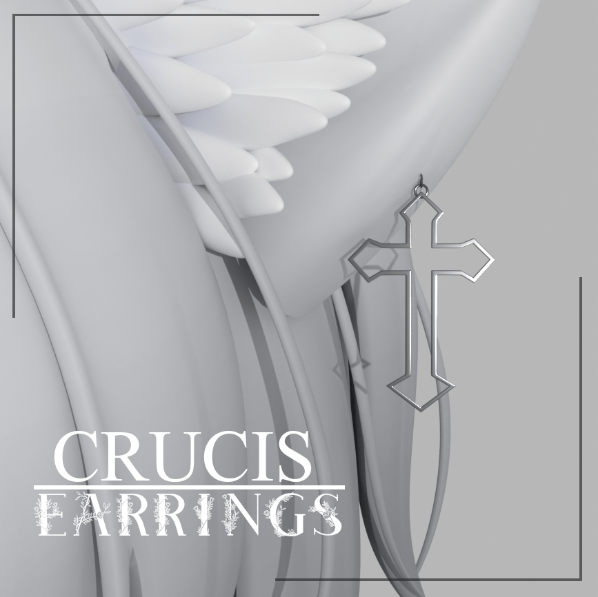 CRUCIS Earrings (Physbones Ready)【VRChat】