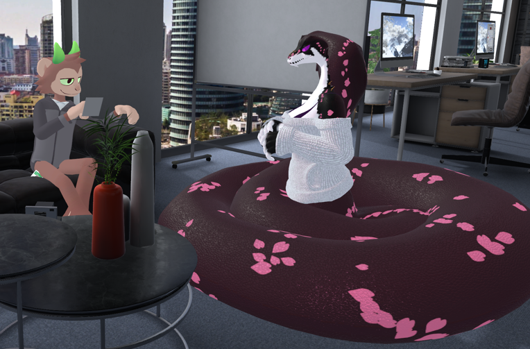 Sitting and Cuddling animation for the Origin Snake