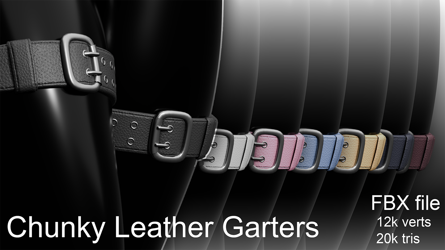 Chunky Leather Garters