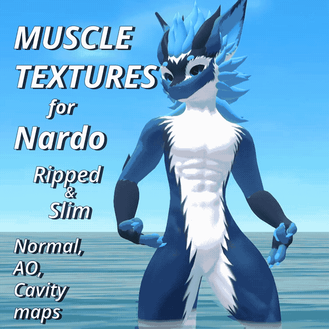 Nardoragon Muscle Textures - Normal map, Ambient Occlusion, Cavity map for VRChat