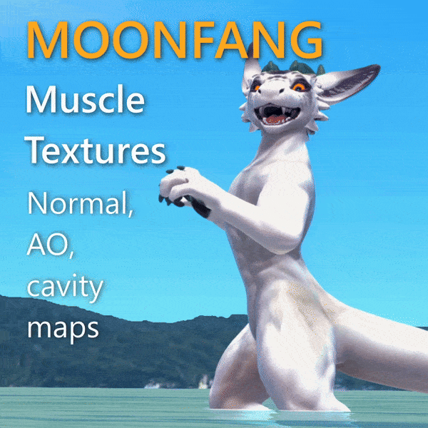 Moonfang Muscle Textures - Normal map, Ambient Occlusion, Cavity map for VRChat