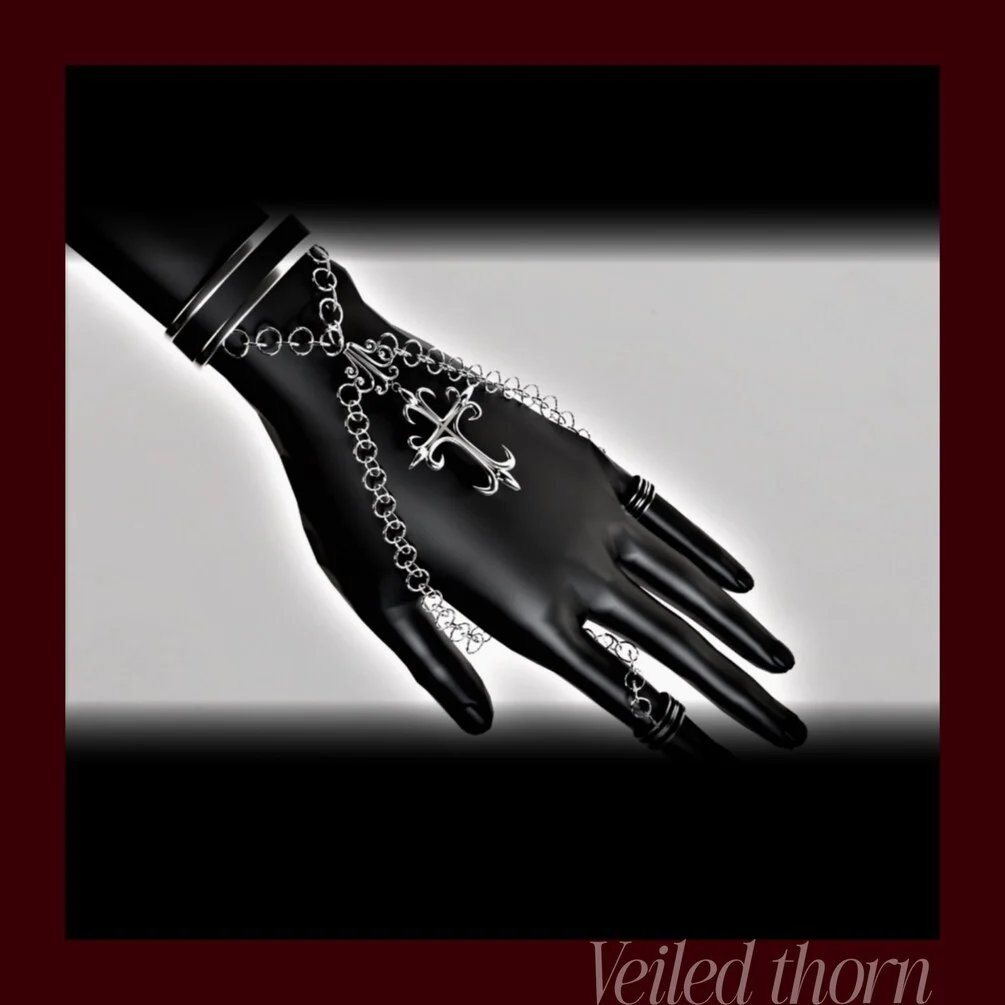 Gothic cross bracelet/ cuffs