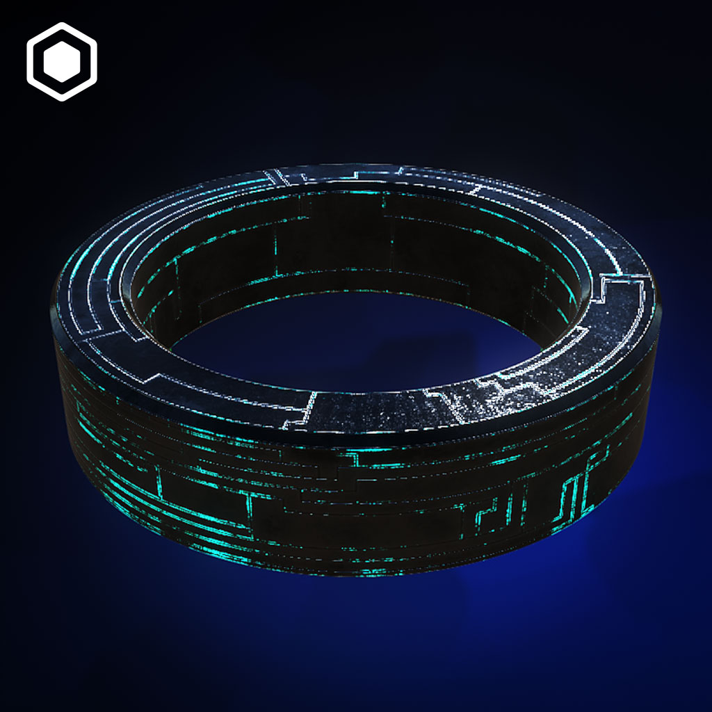 Sci Fi Ring RGB | VR Chat Asset + Blend File