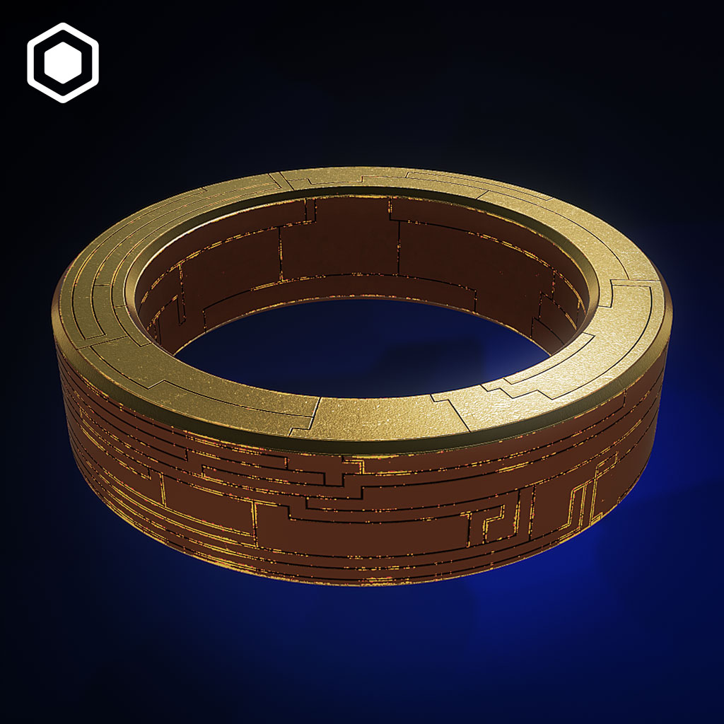 Sci Fi Ring RGB | VR Chat Asset + Blend File
