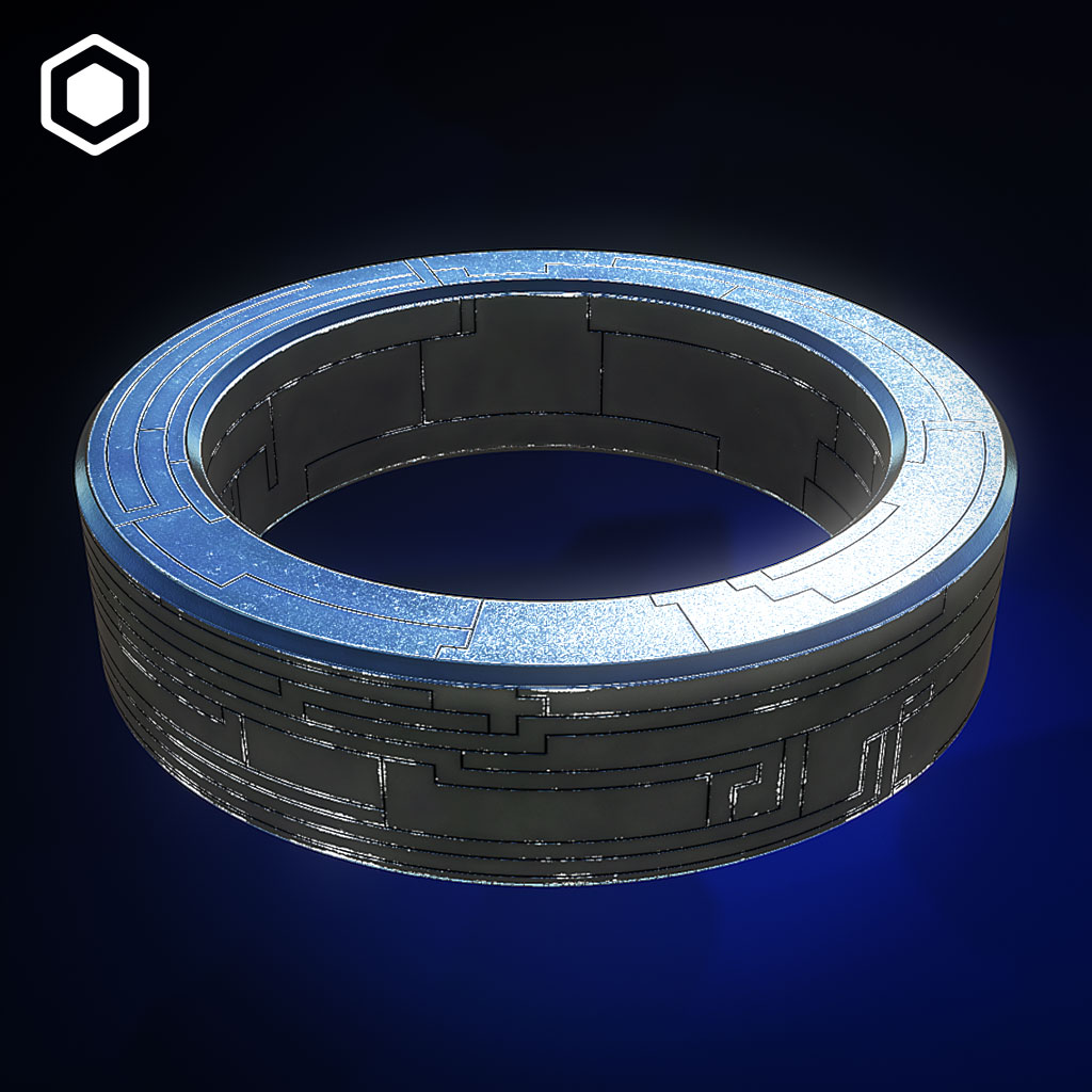 Sci Fi Ring RGB | VR Chat Asset + Blend File