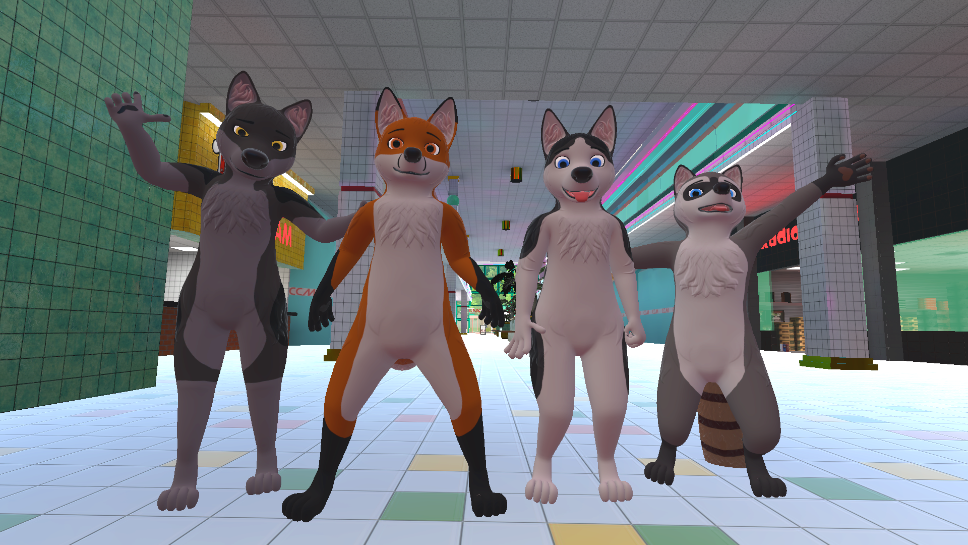 Husky Avatar (Fox, Wolf and Raccoon included) VRChat Avatar