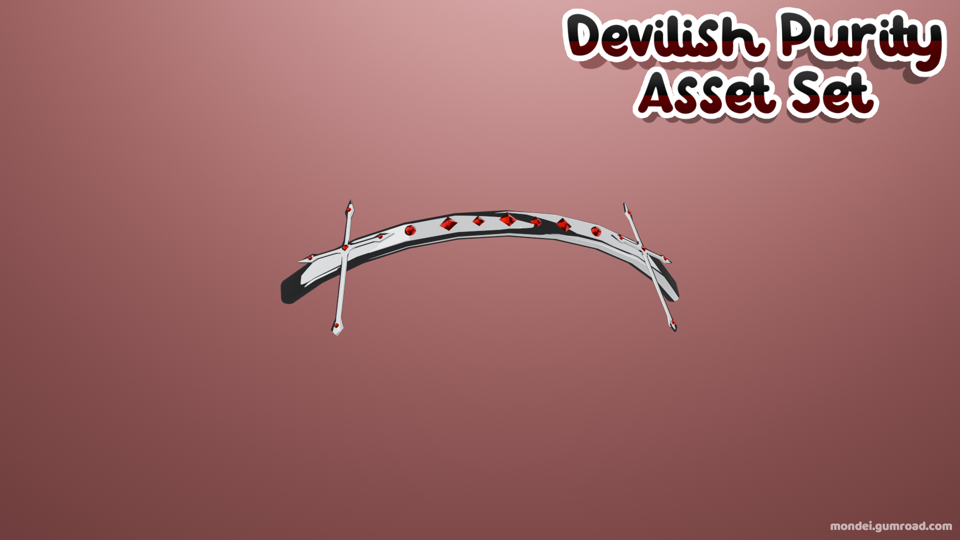 | Devilish Purity Asset Set | Veil, Cloak, Headband, Arm Ribbon, Leg Cross Piece