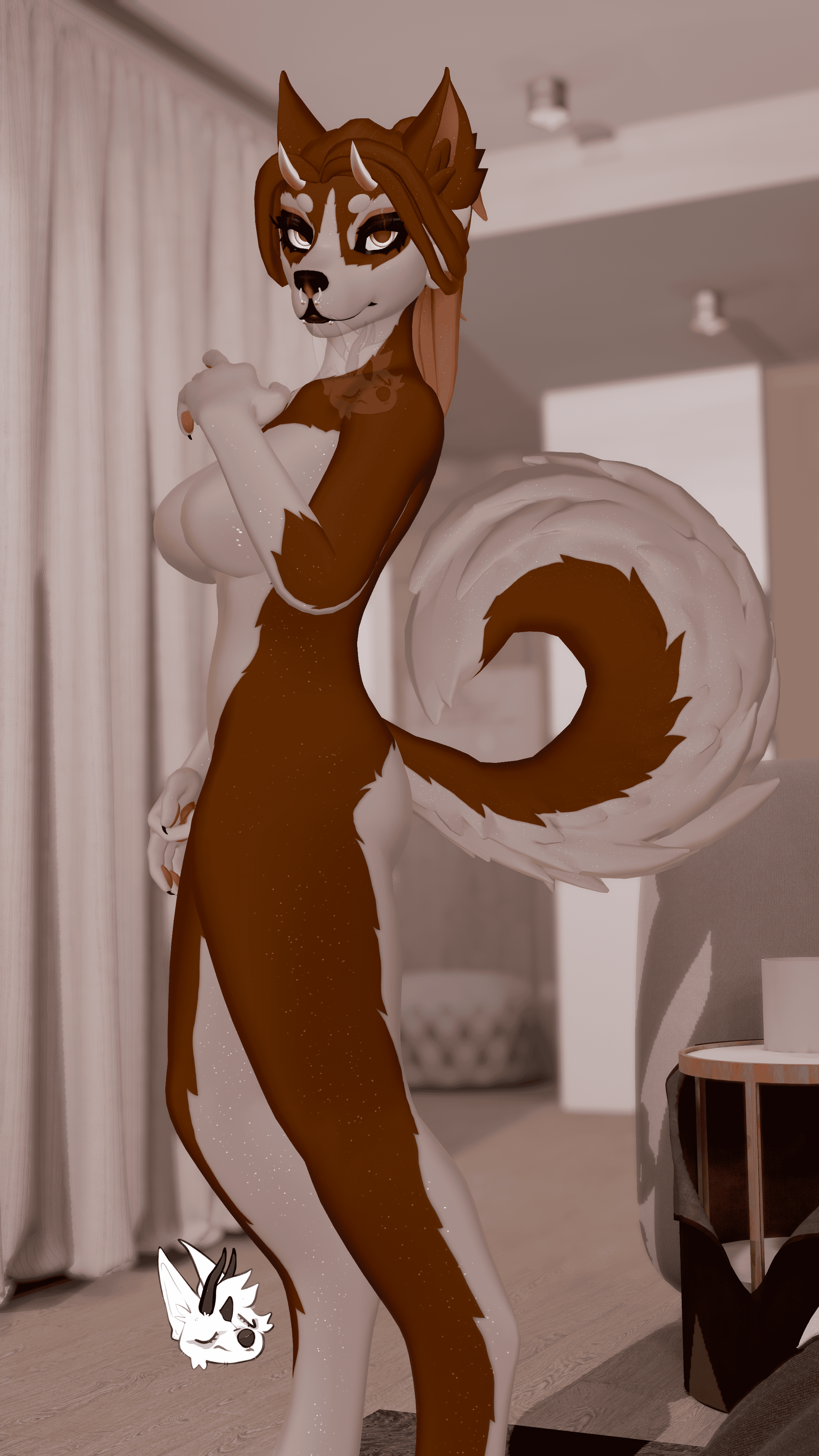 WP Fem- Black & Brown Husky