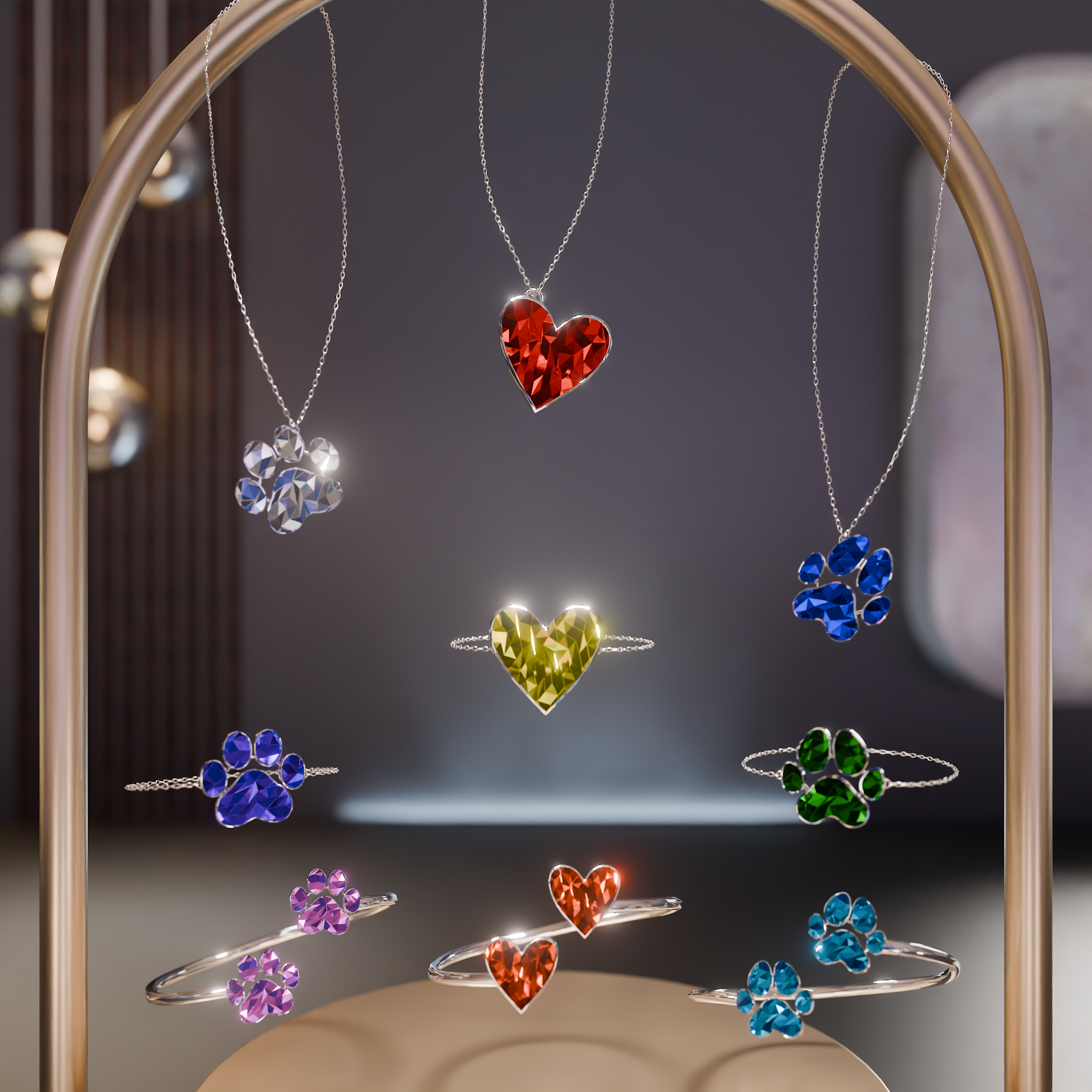 Paws & Hearts Jewelry Set