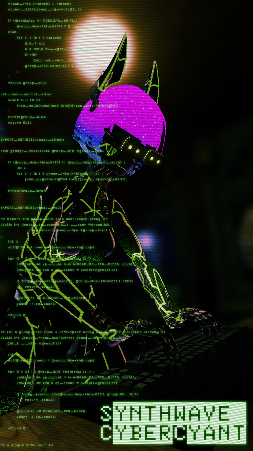 Synthwave CyberCyant - Cyant and Runyant Material and texture set