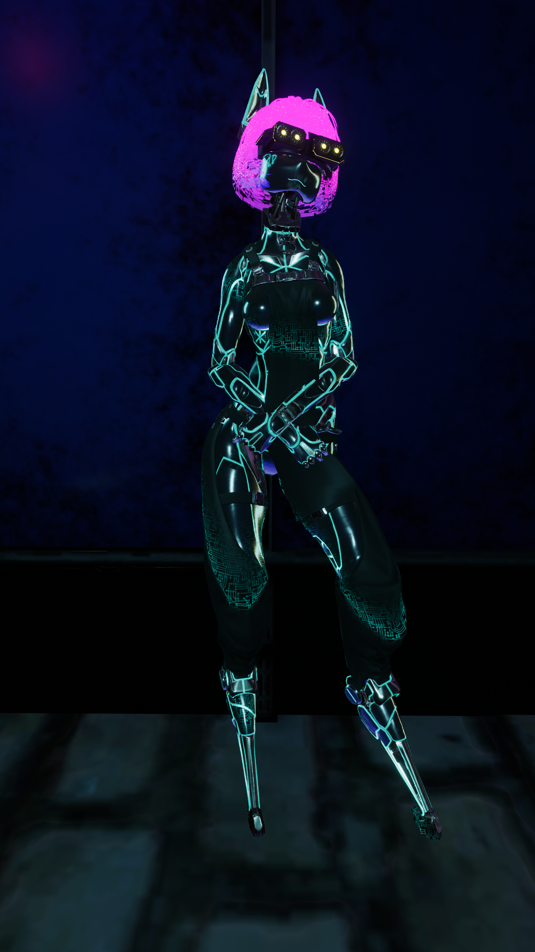 Synthwave CyberCyant - Cyant and Runyant Material and texture set