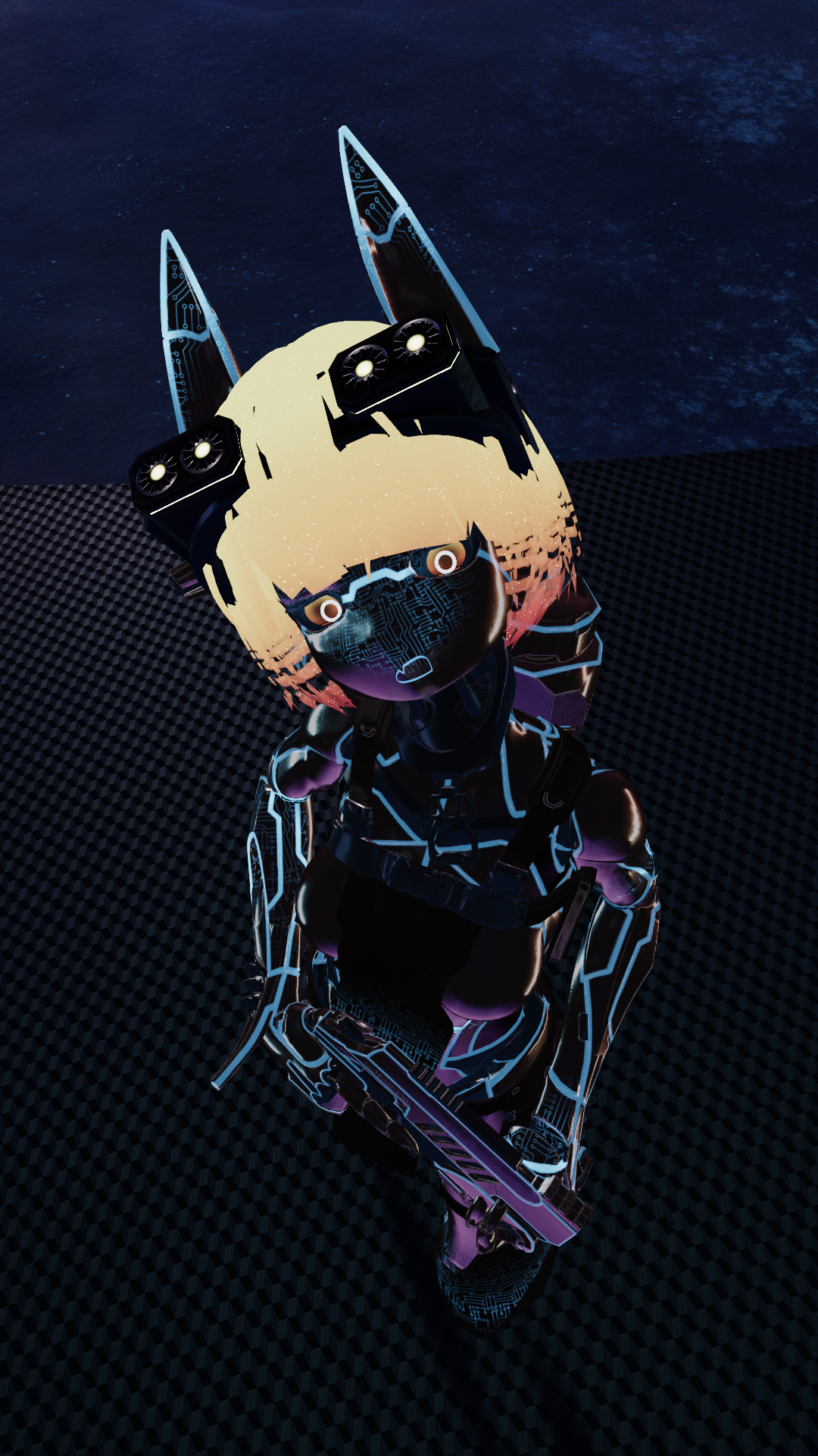 Synthwave CyberCyant - Cyant and Runyant Material and texture set