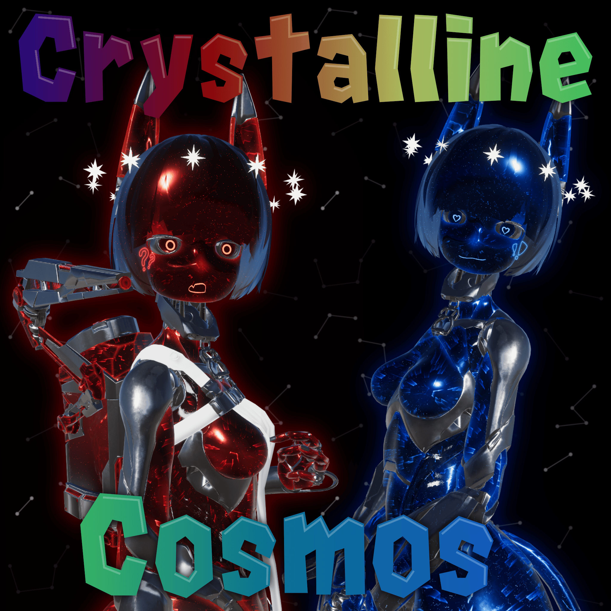 Crystalline Cosmos - Cyant and Runyant Material and texture set